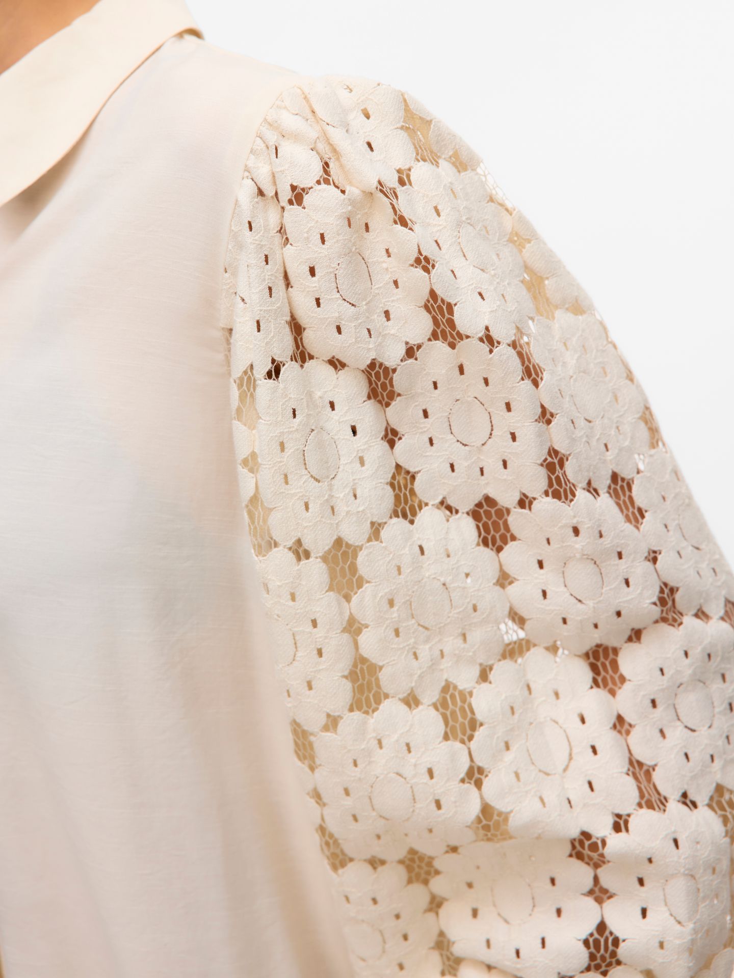 Vero Moda VMFABENA L/S SHIRT WVN BTQ GA Birch/Dicte 2900159253044