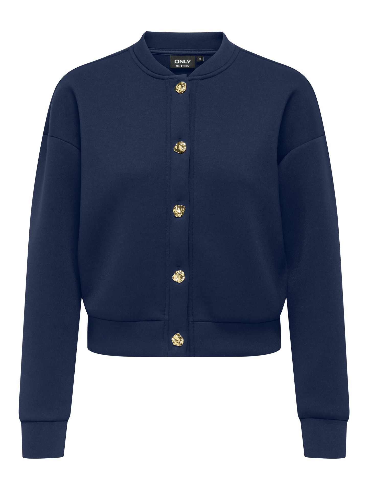 Only ONLNAOMI L/S BOMBER SWT Naval Academy/Gold buttons 2900159260035