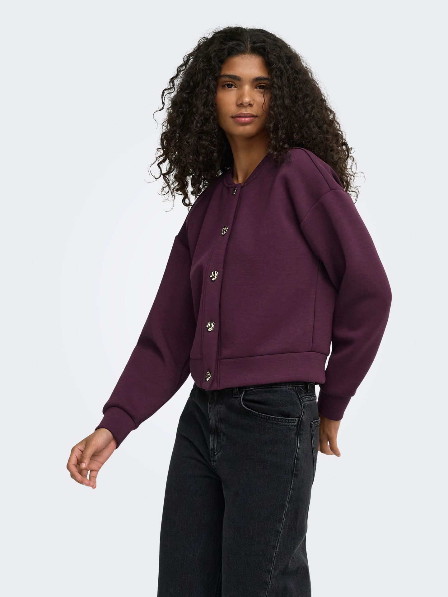 Only ONLNAOMI L/S BOMBER SWT Fig/MELANGE 00114627-EKA26011400003113