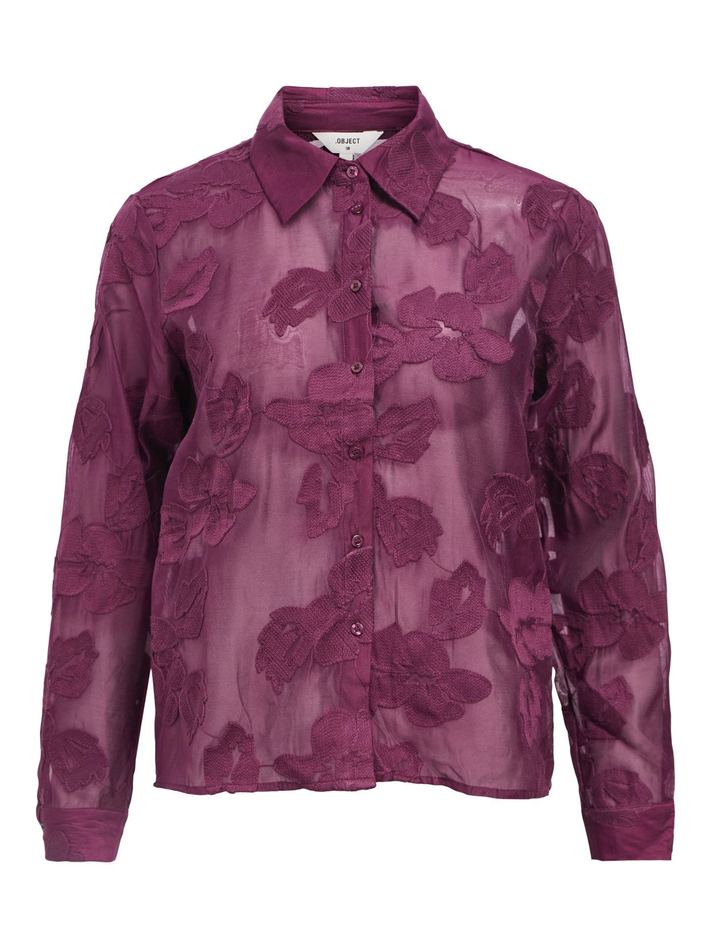 Object OBJTYLA L/S RE SHIRT CC3 Mauve Wine 00114630-EKA22000400000188