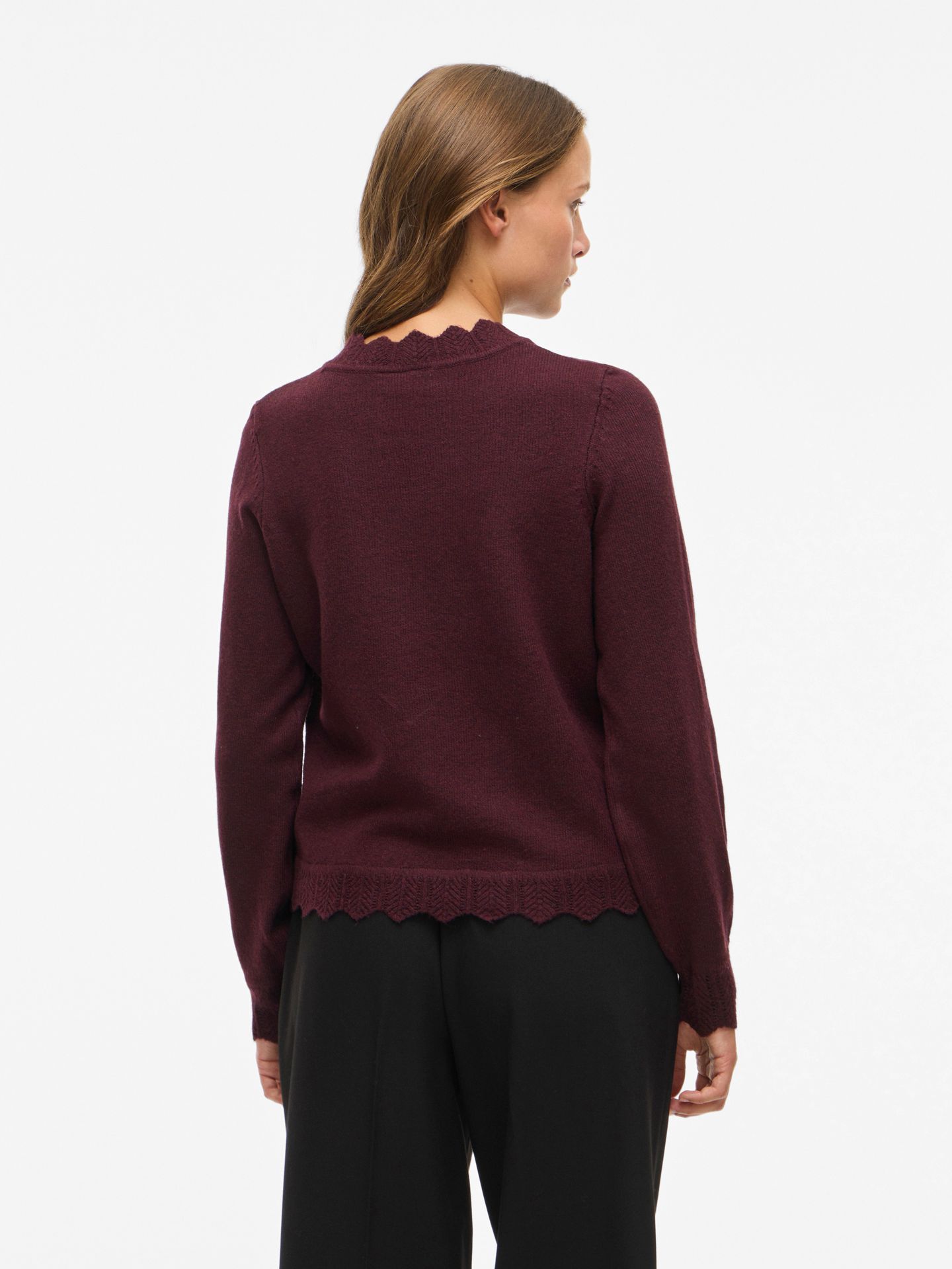 Vila VINIKOLINA O-NECK L/S KNIT TOP - NO Fig/MELANGE 2900159265023