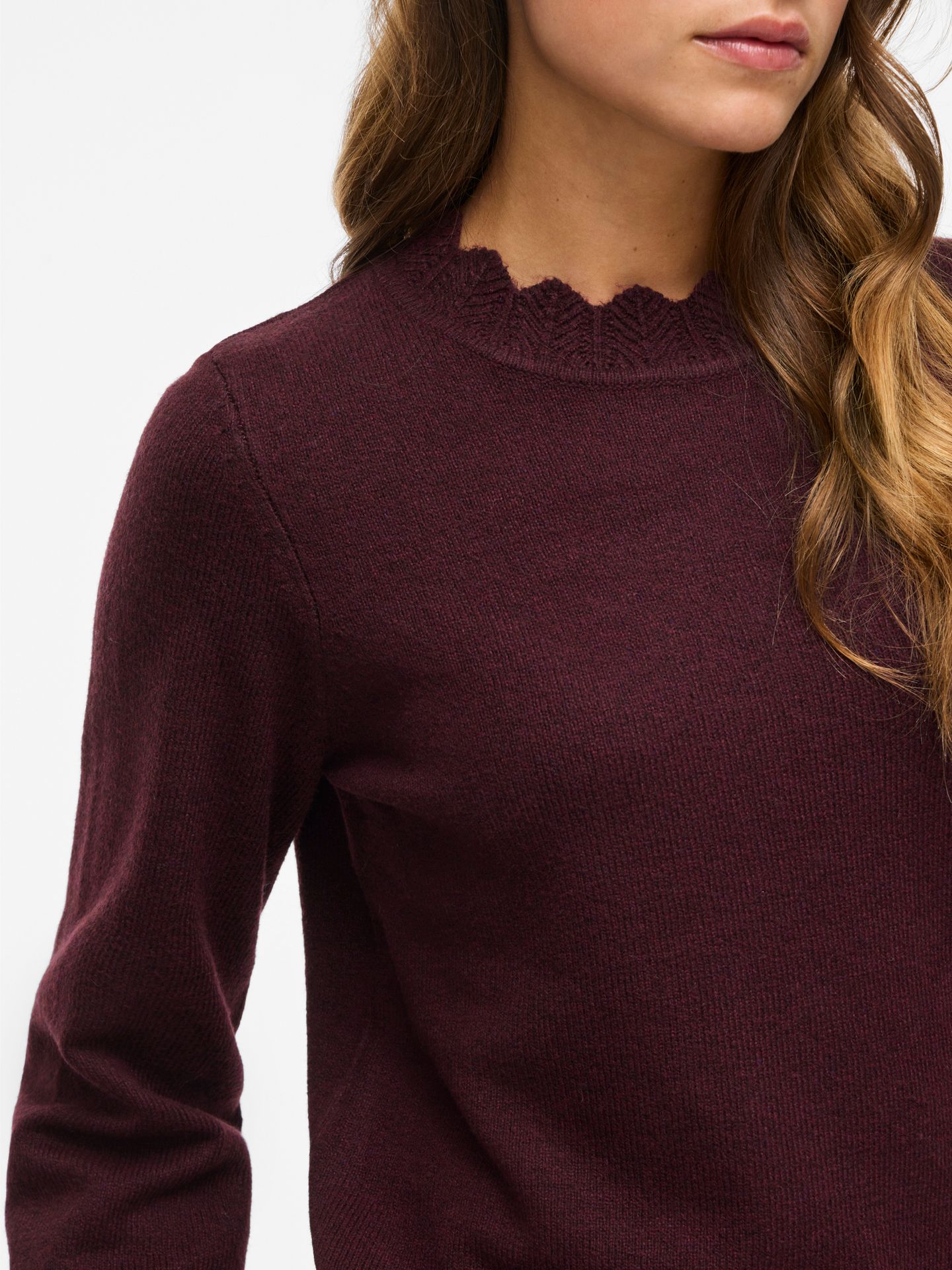 Vila VINIKOLINA O-NECK L/S KNIT TOP - NO Fig/MELANGE 2900159265023