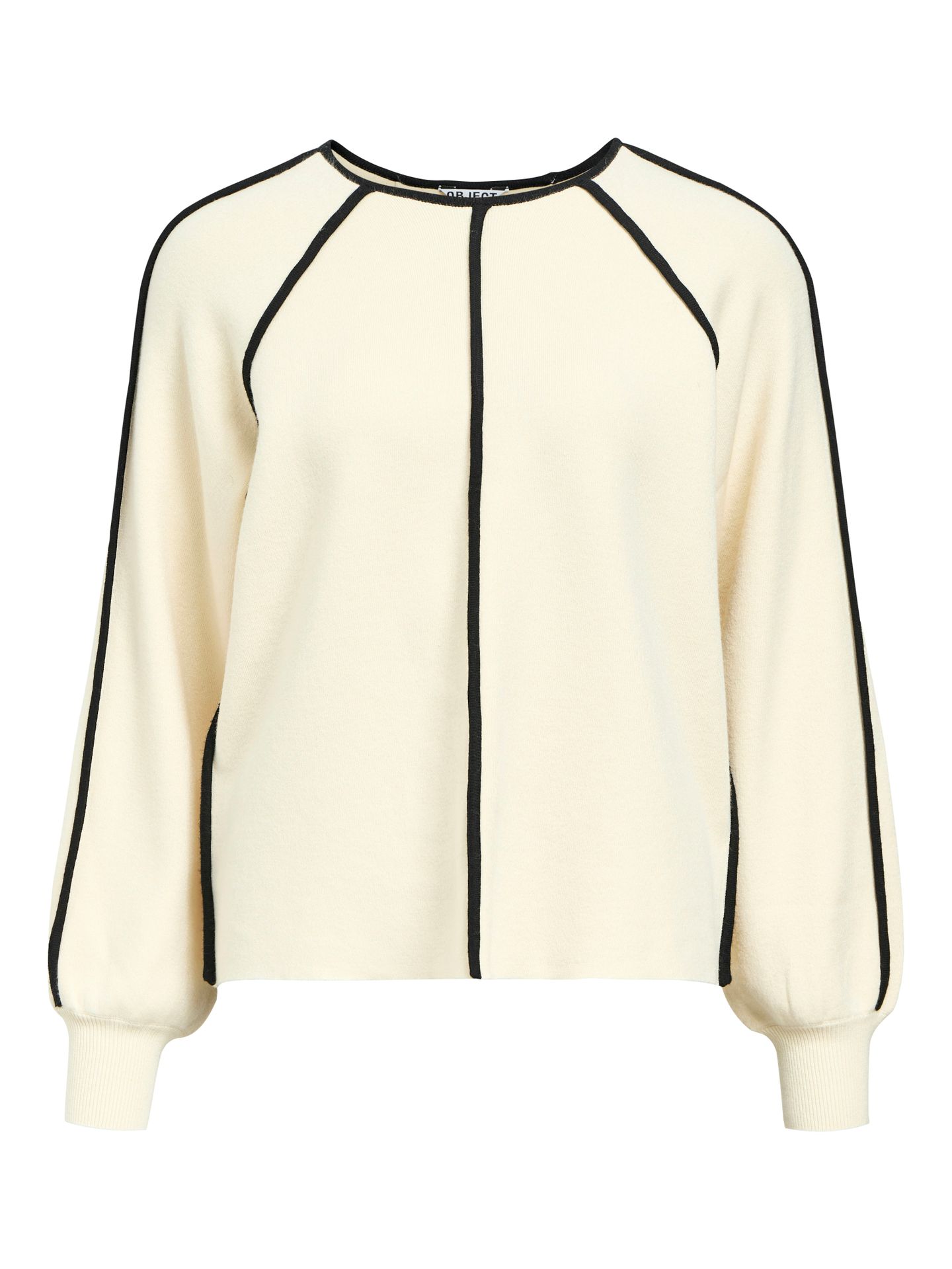 Object OBJREYNARD LS LO CONTRAST PULLOVER Sandshell/Black flower 00114634-EKA22000400000005