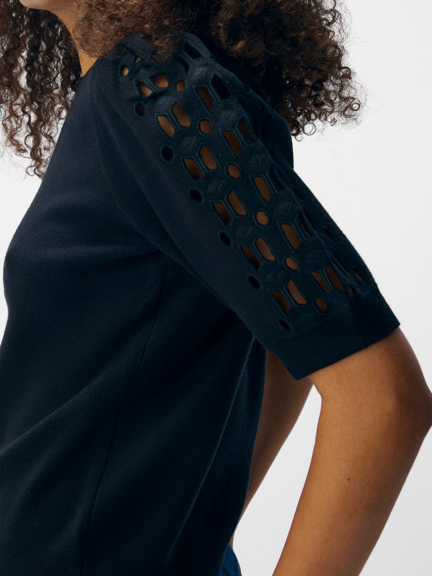 Object OBJYUKI S/S RE KNIT PULLOVER NOOS Black 2900159275046