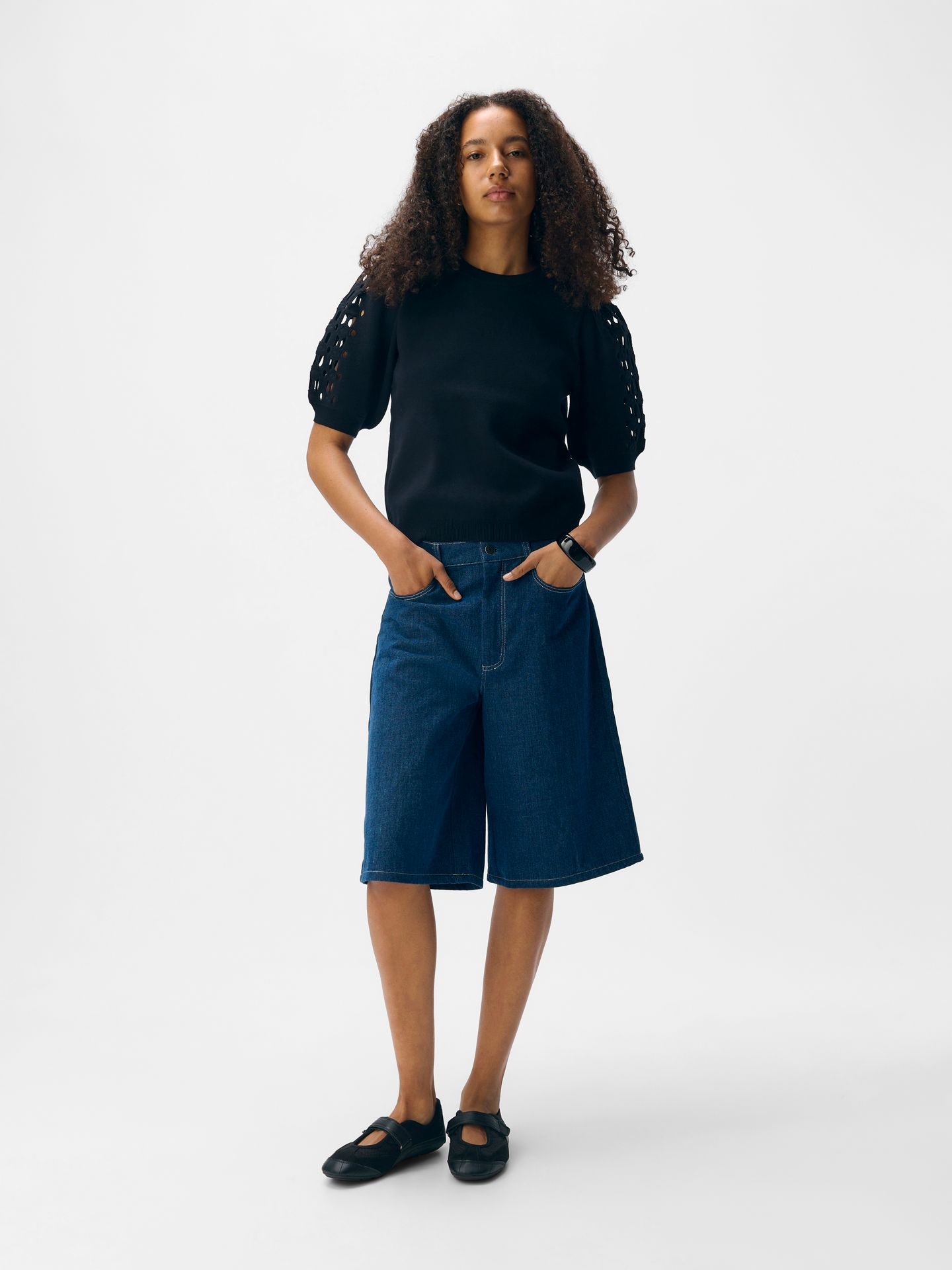 Object OBJYUKI S/S RE KNIT PULLOVER NOOS Black 2900159275046