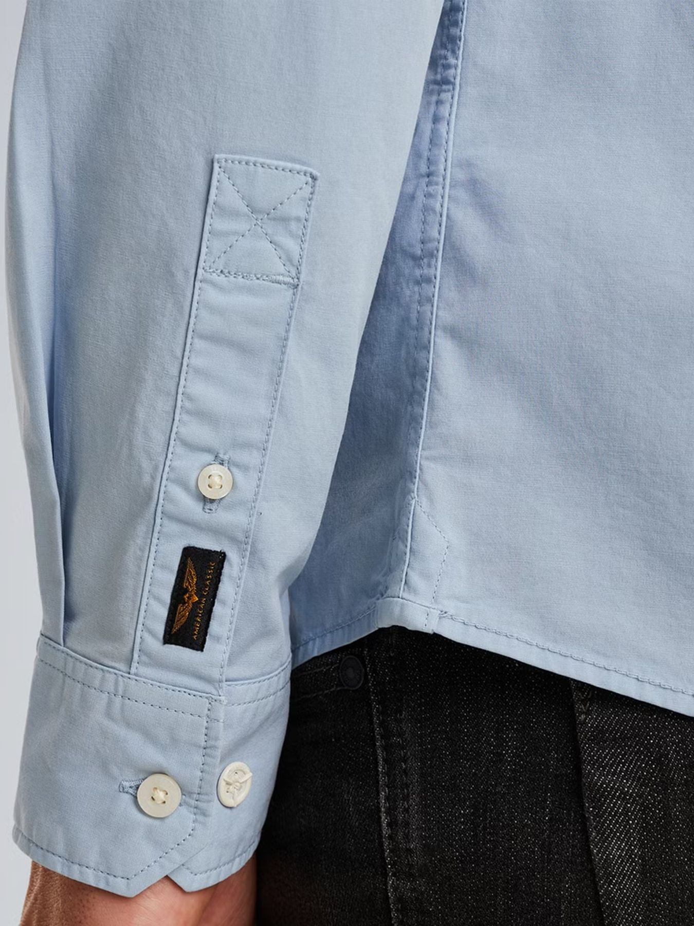 Pme Legend LONG SLEEVE SHIRT American Classic Chambray Blue 2900159333012