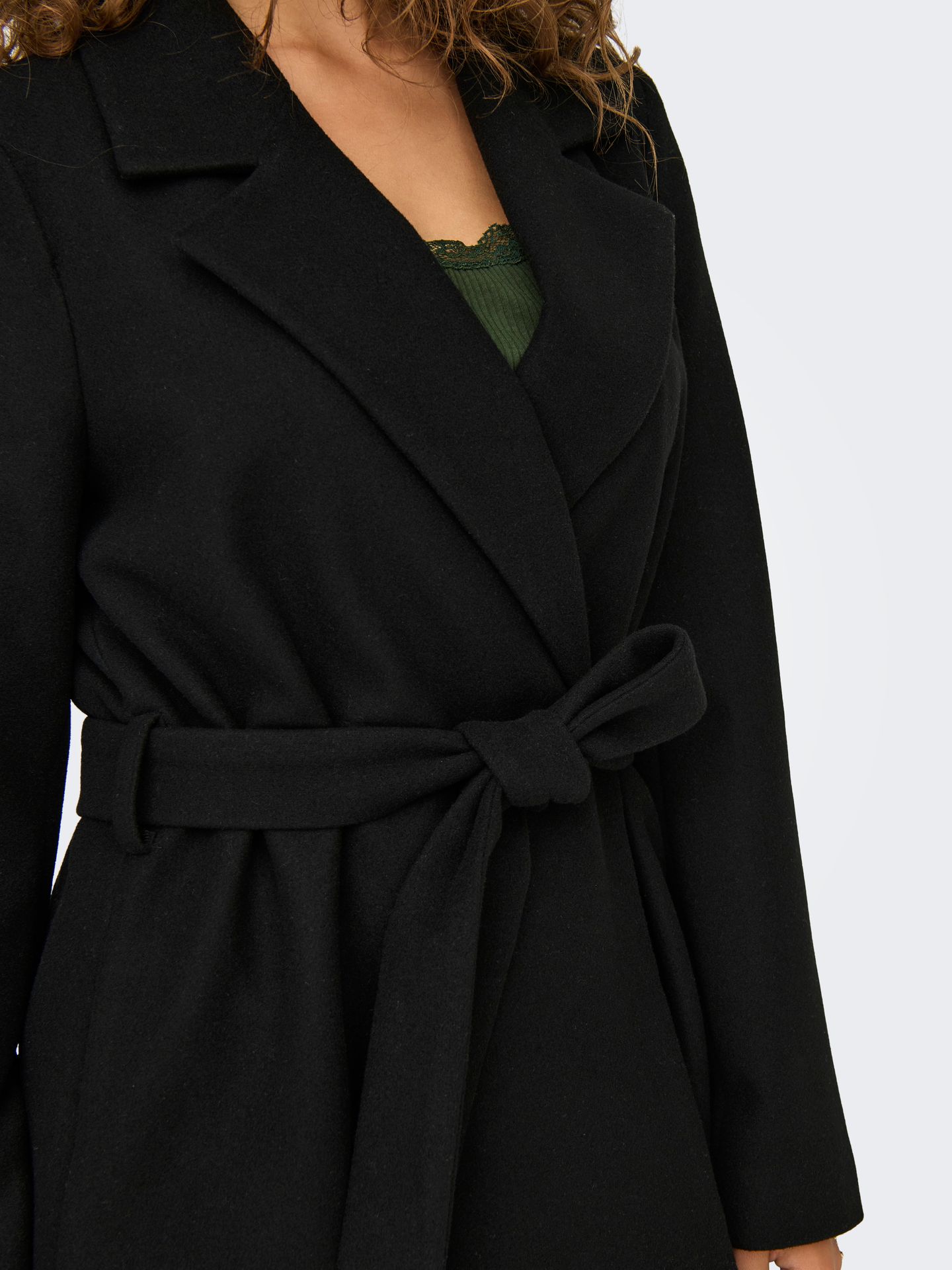 Only ONLALVILDA LIFE WRAP COAT OTW NOOS Black/LEO AOP 2900159340027