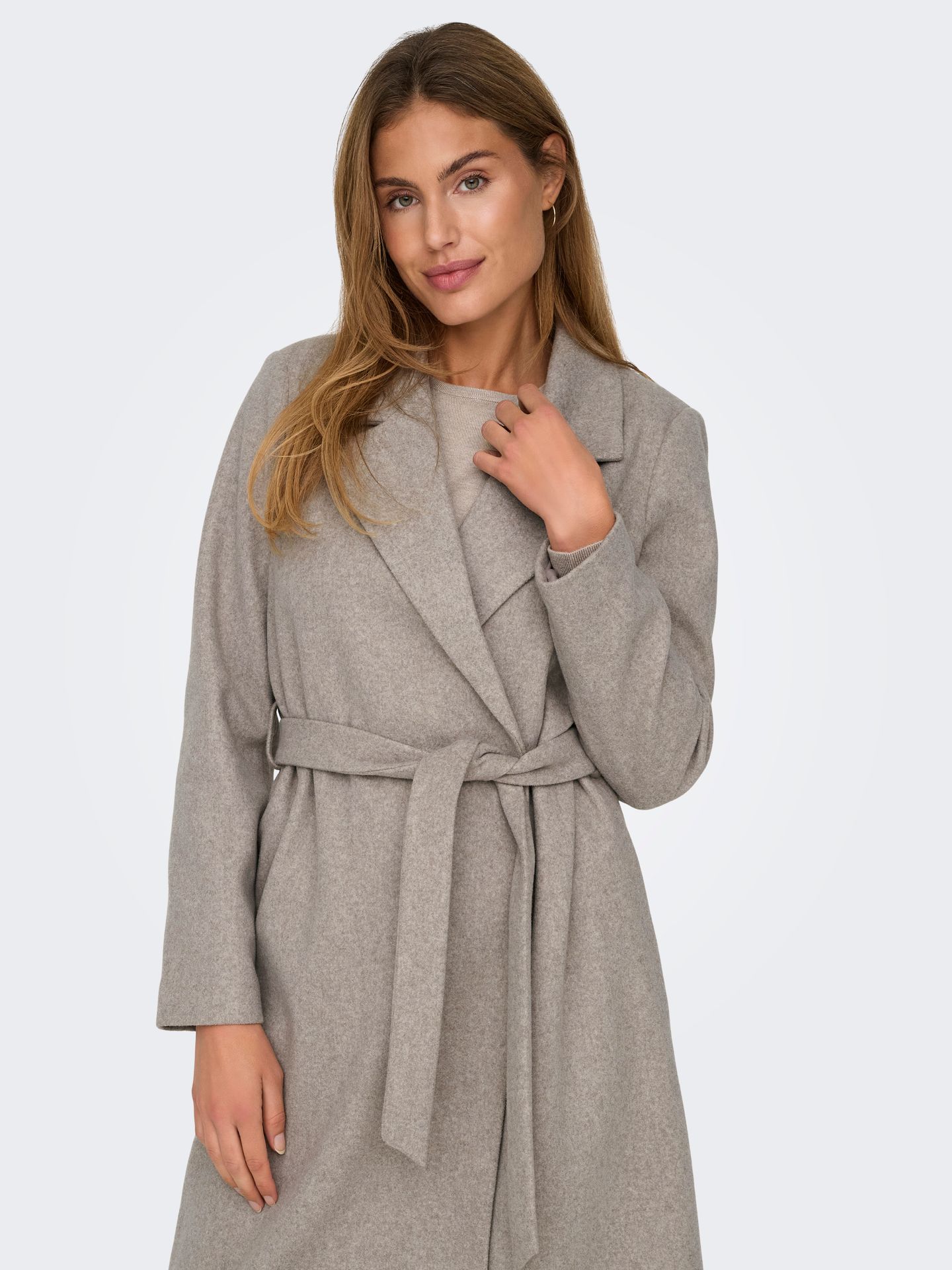 Only ONLALVILDA LIFE WRAP COAT OTW NOOS Simply Taupe/MELANGE 2900159336020