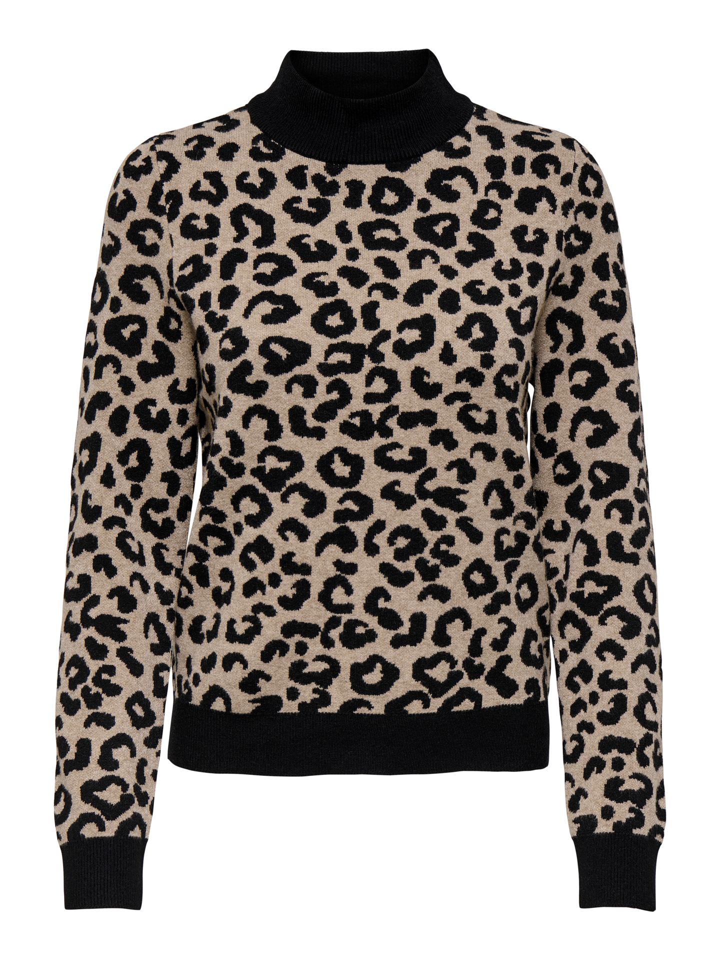 Only ONLIBI JQ LS HIGH NECK CC KNT Black/With Clara Leo 00114684-EKA26011400000166