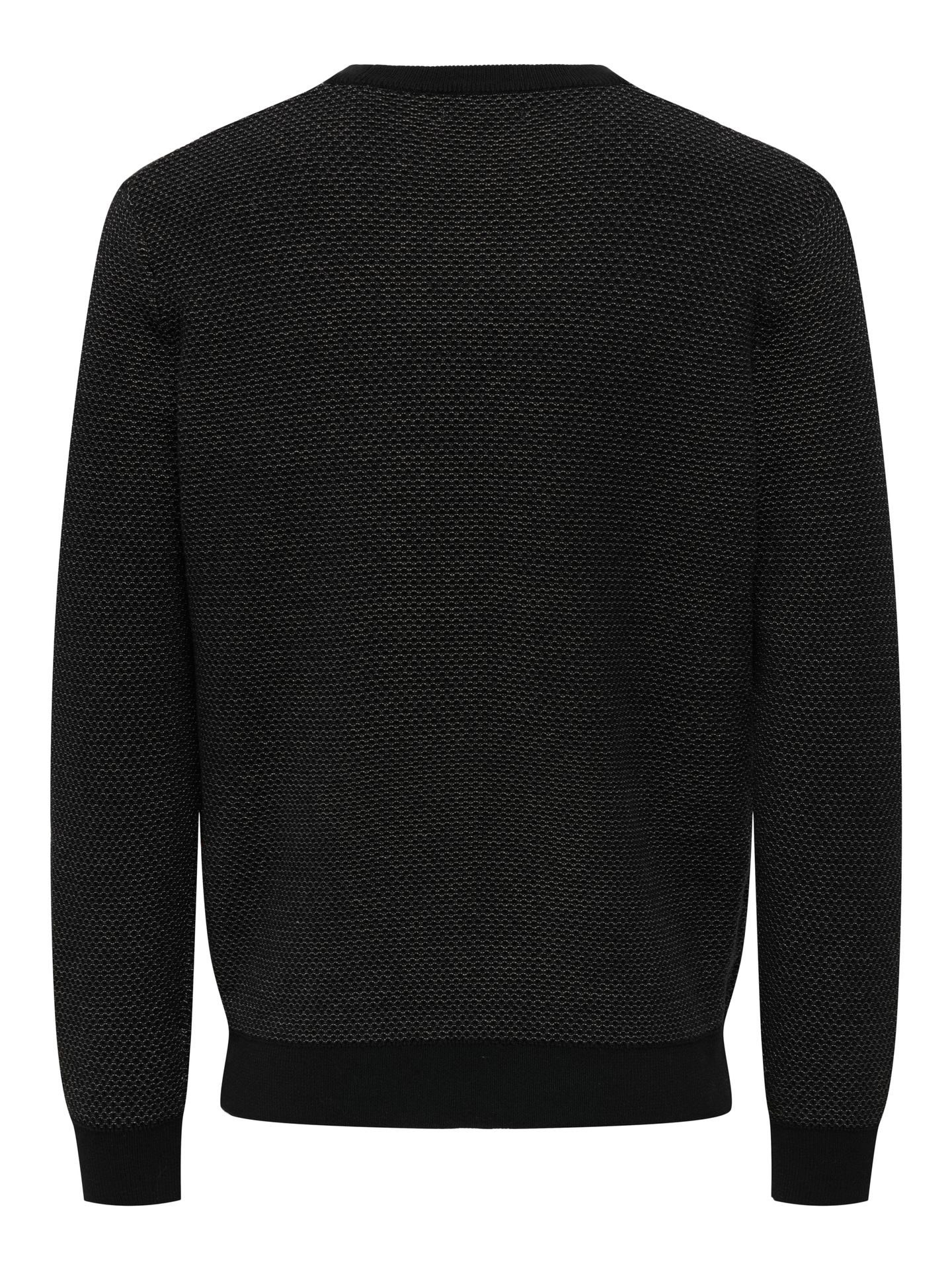 Only & Sons ONSMORGAN 12 STRUCTURE CREW KNIT NO Black/BLACK BLACK 2900159351023