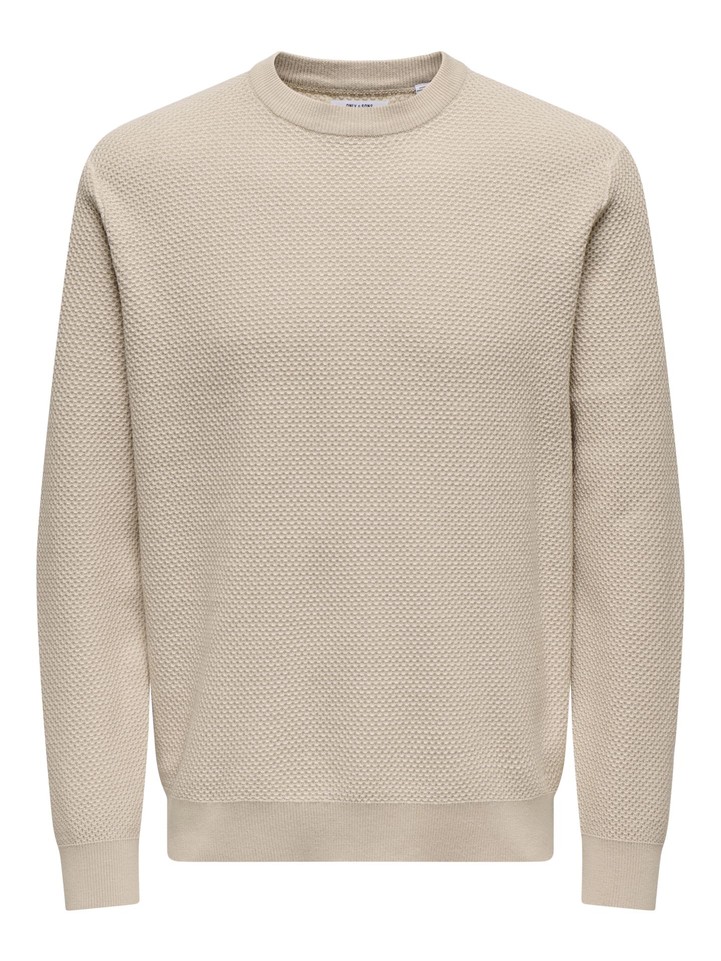 Only & Sons ONSMORGAN 12 STRUCTURE CREW KNIT NO Silver Lining/MELANGE 00114685-EKA26011400001994
