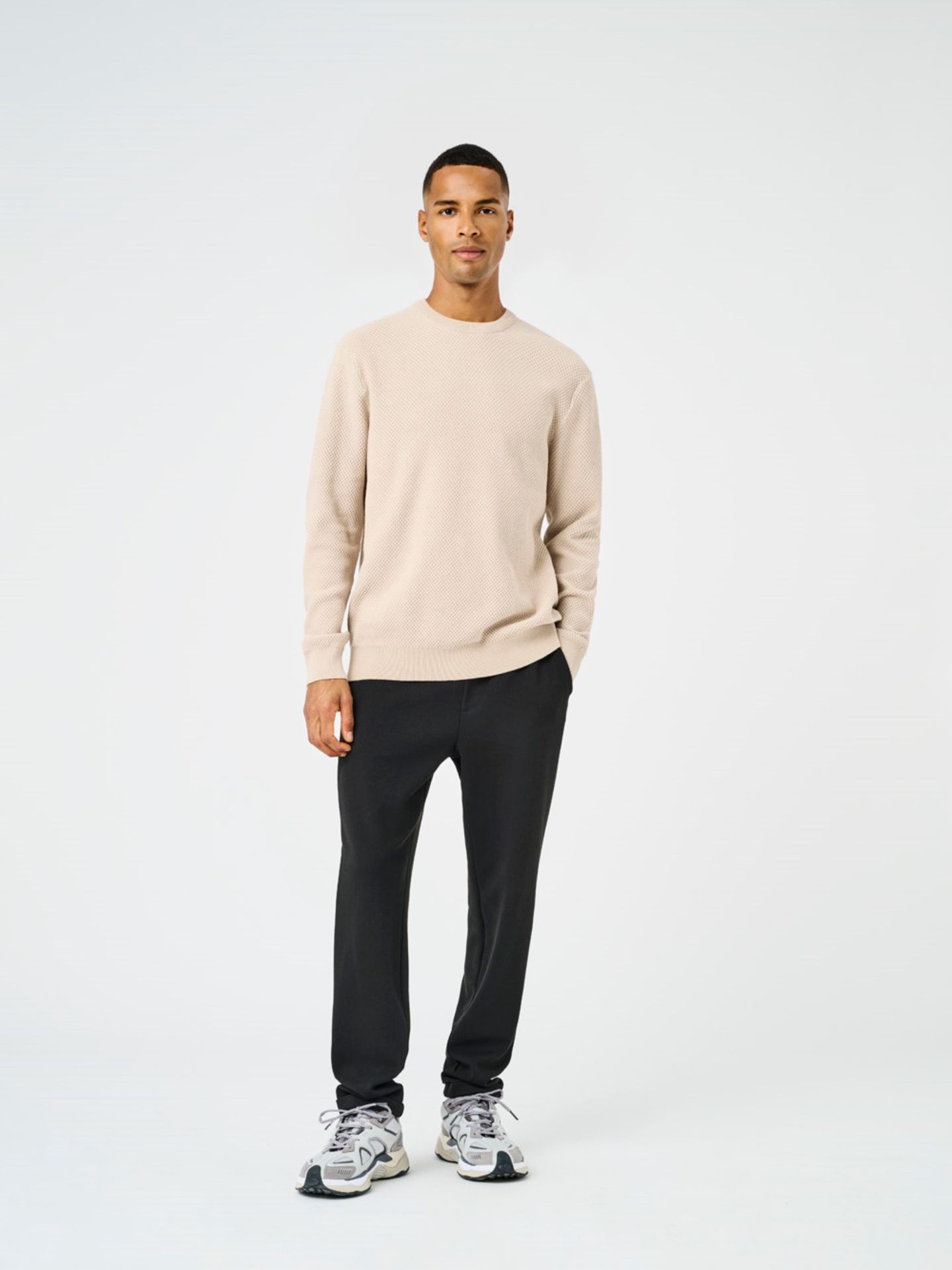 Only & Sons ONSMORGAN 12 STRUCTURE CREW KNIT NO Silver Lining/MELANGE 2900159663027