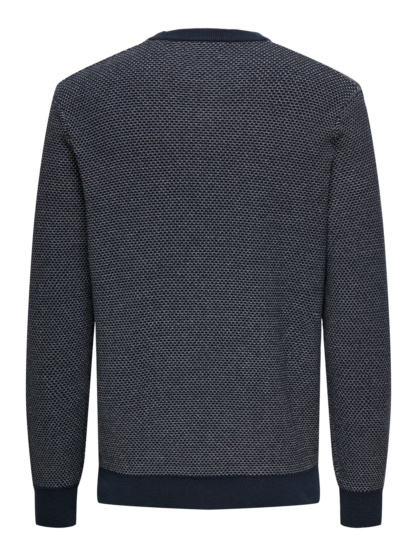 Only & Sons ONSMORGAN 12 STRUCTURE CREW KNIT NO Navy Blazer/CLOUD DANCER 2900159664031