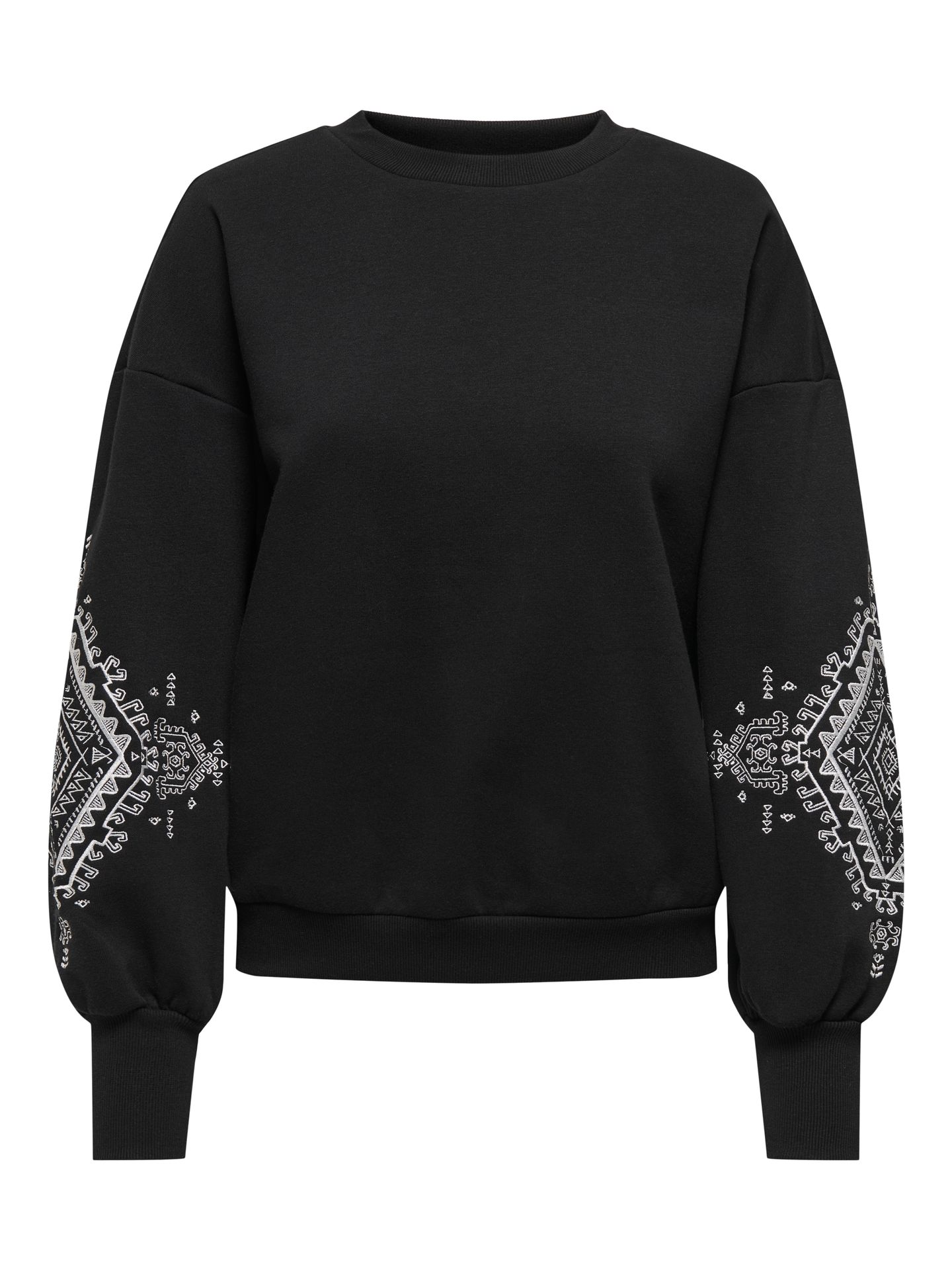 Only ONLCALLY L/S DETAIL O-NECK CS SWT Black/LEO AOP 00114686-EKA26011400000044