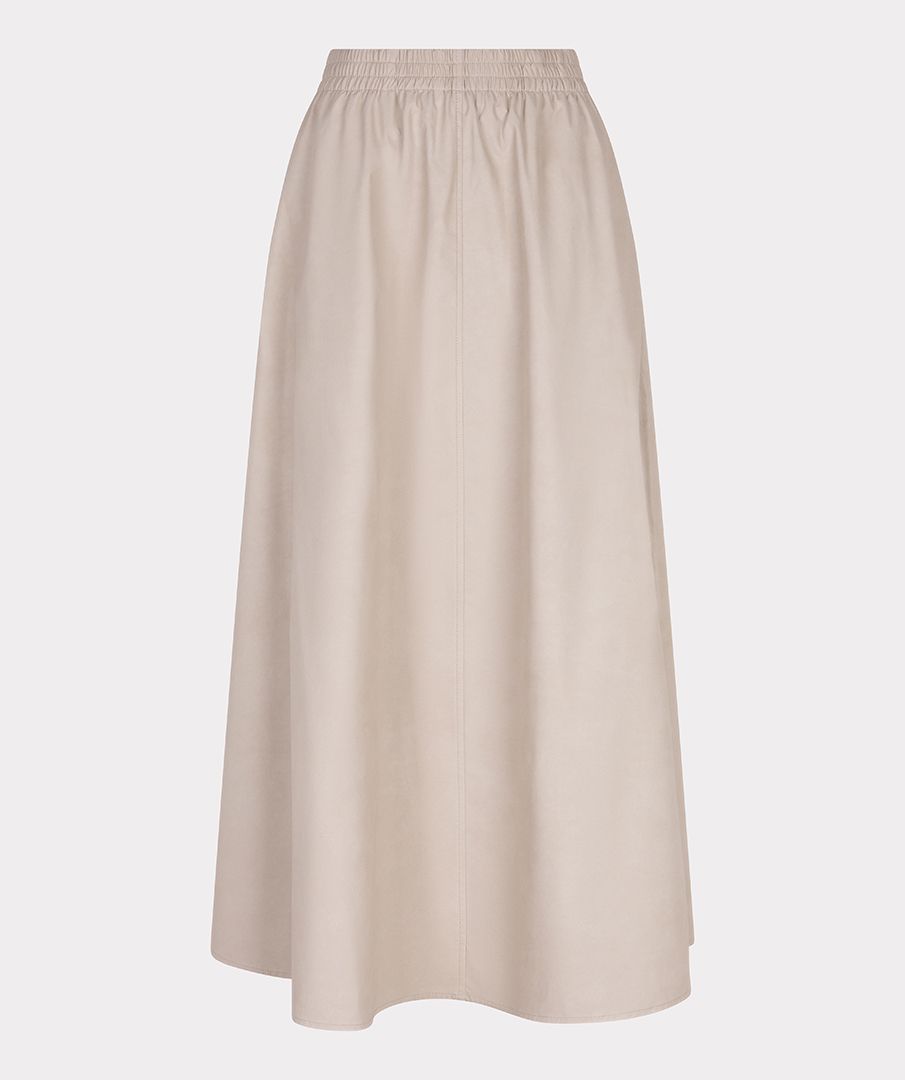 Esqualo Skirt long lightweight PU 755 light taupe 00114689-EKA26009300000041