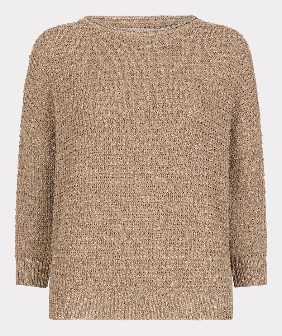 Esqualo Sweater oversized lurex 180 sand 00114692-EKA26009300000014