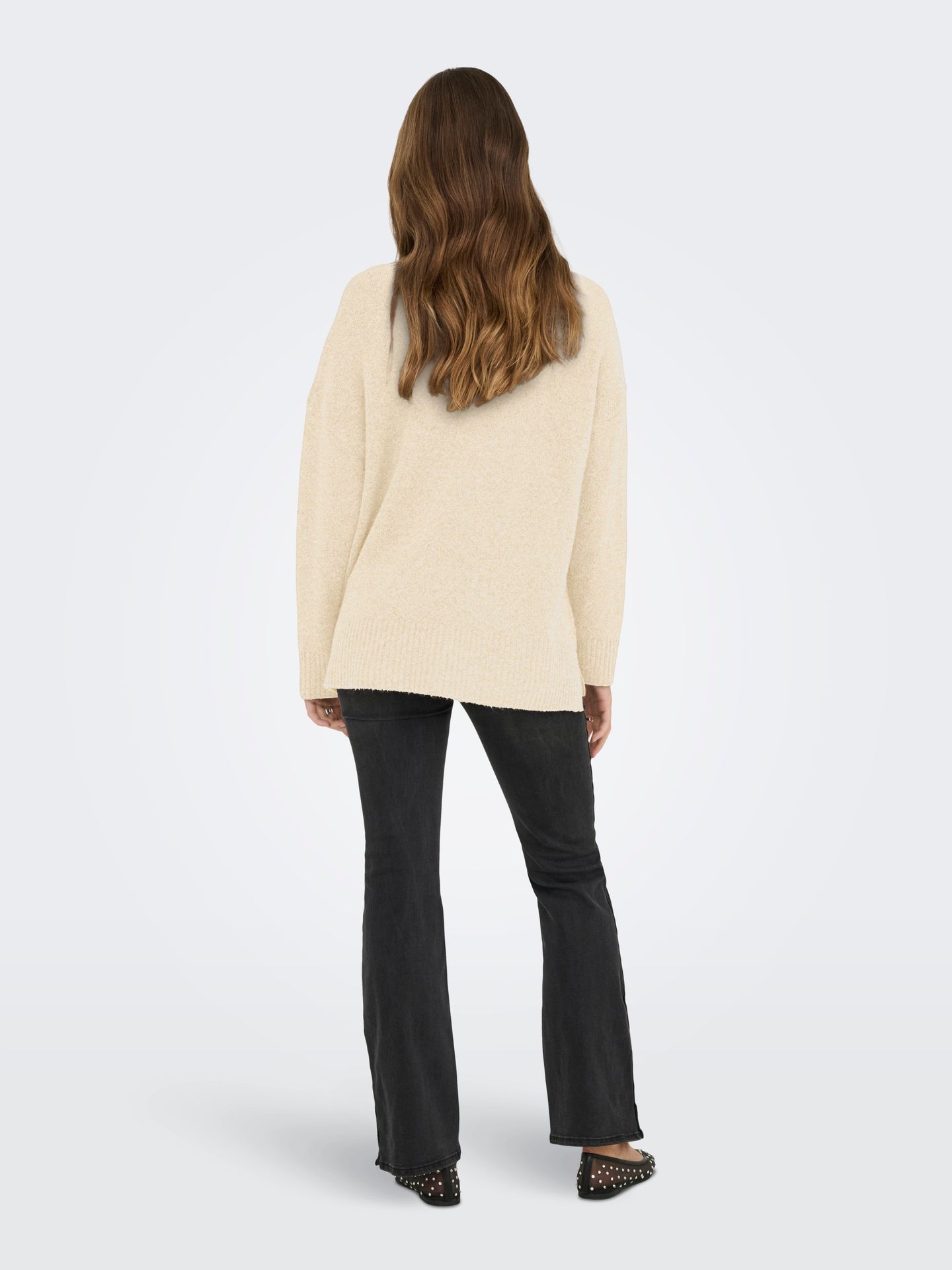 Only ONLHAZEL LS HIGHNECK OVERS PULL KNT Whitecap Gray/Melange 2900159377016