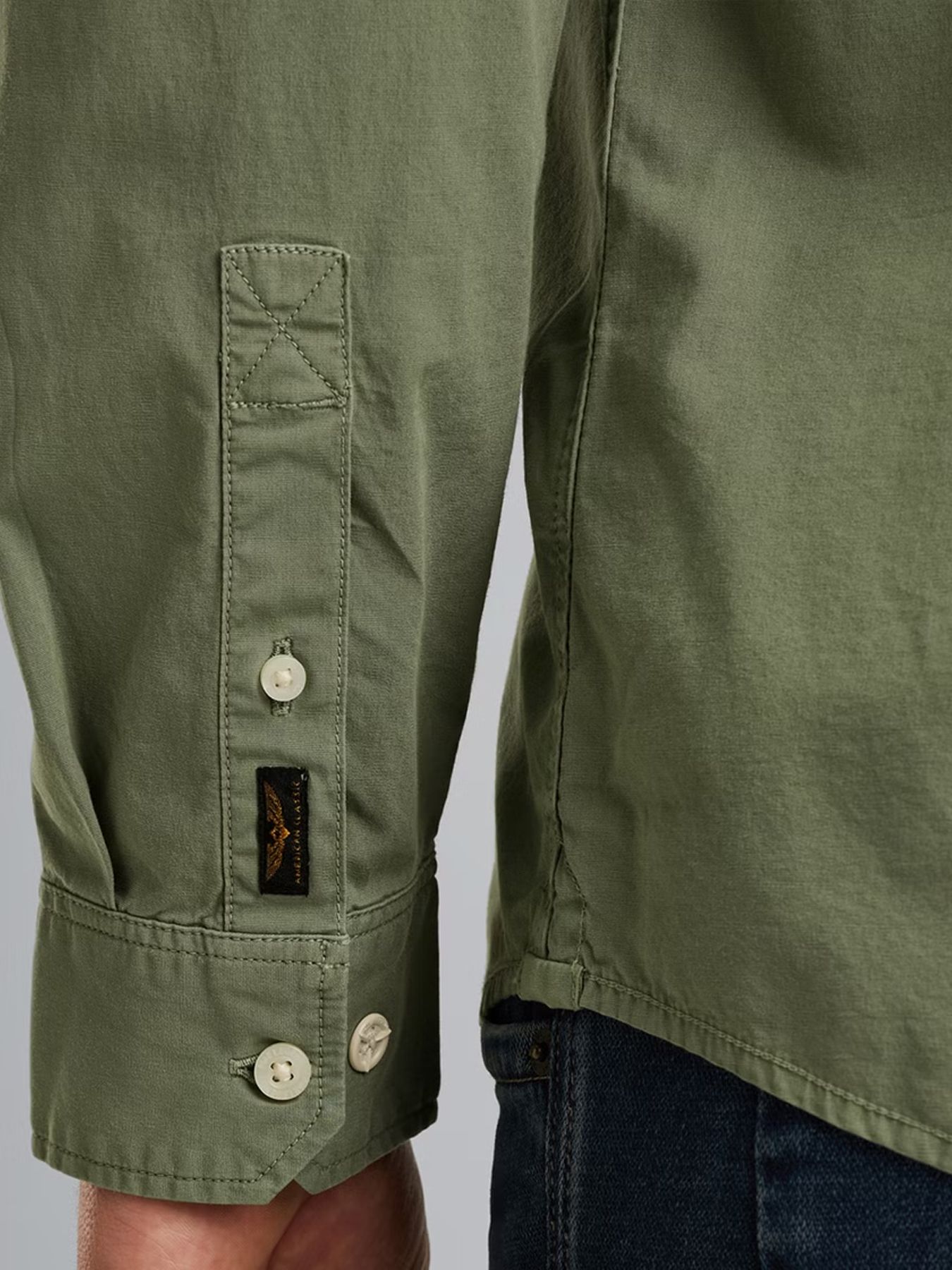 Pme Legend LONG SLEEVE SHIRT American Classi Chinois Green 2900159417033