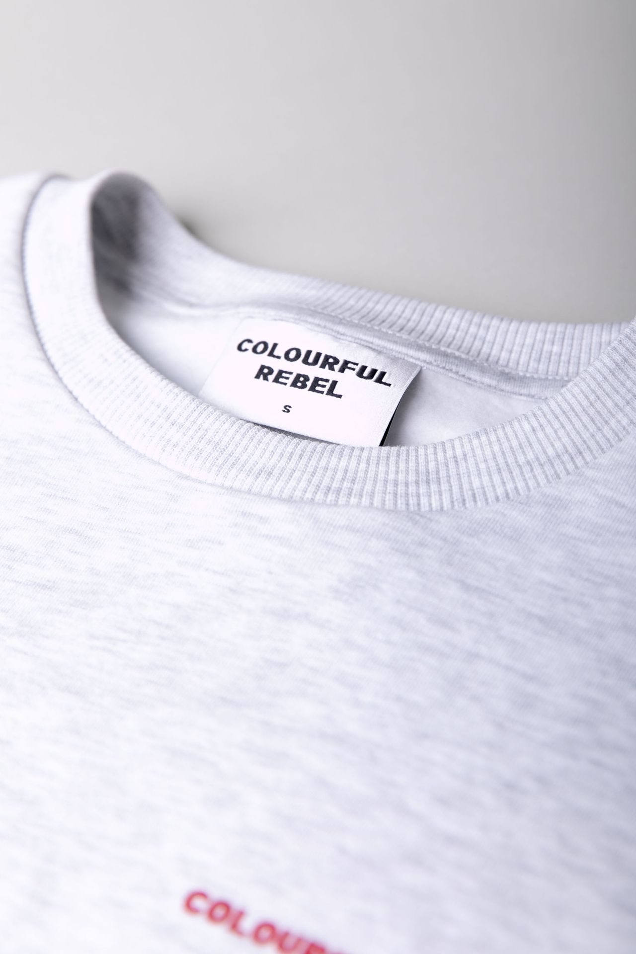 Colourful Rebel Flower Square Dropped Shoulder Sweat 213 light grey melange 2900159425021 Colourful Rebel Flower Square Dropped Shoulder Sweat 213 light grey melange 2900159425021