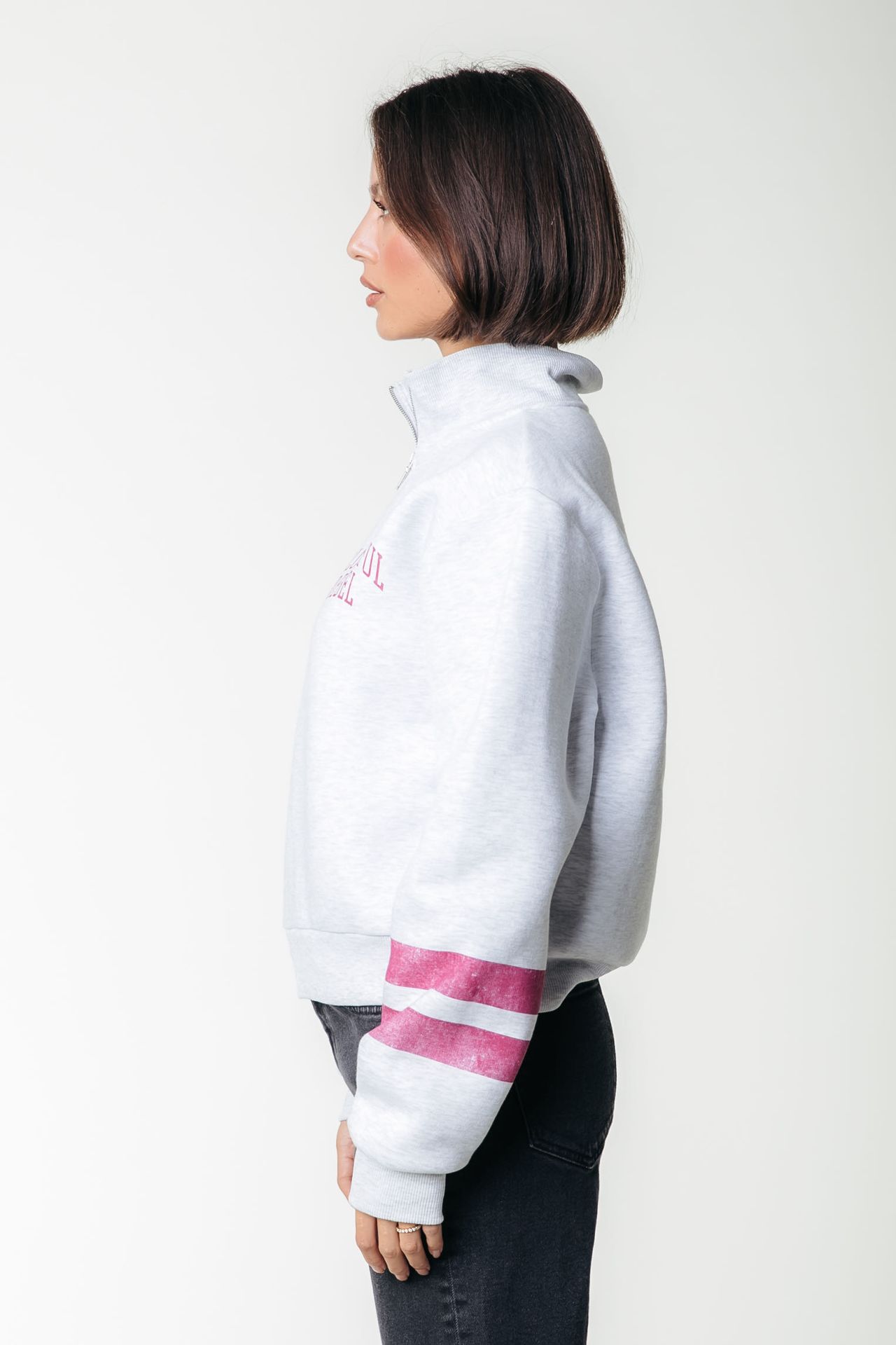 Colourful Rebel Varsity Logo Relaxed Zip Sweat 213 light grey melange 2900159427025 Colourful Rebel Varsity Logo Relaxed Zip Sweat 213 light grey melange 2900159427025