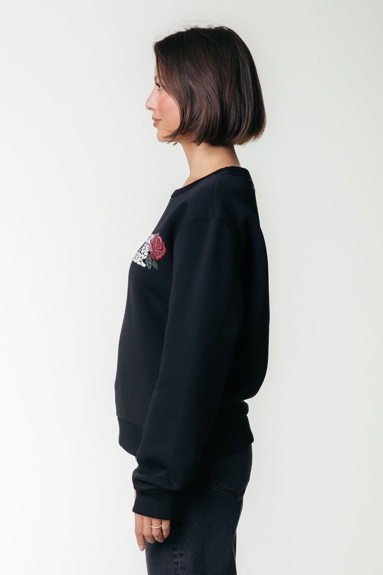 Colourful Rebel Flower Logo Wave Relaxed Sweat 200 black 2900159428046 Colourful Rebel Flower Logo Wave Relaxed Sweat 200 black 2900159428046