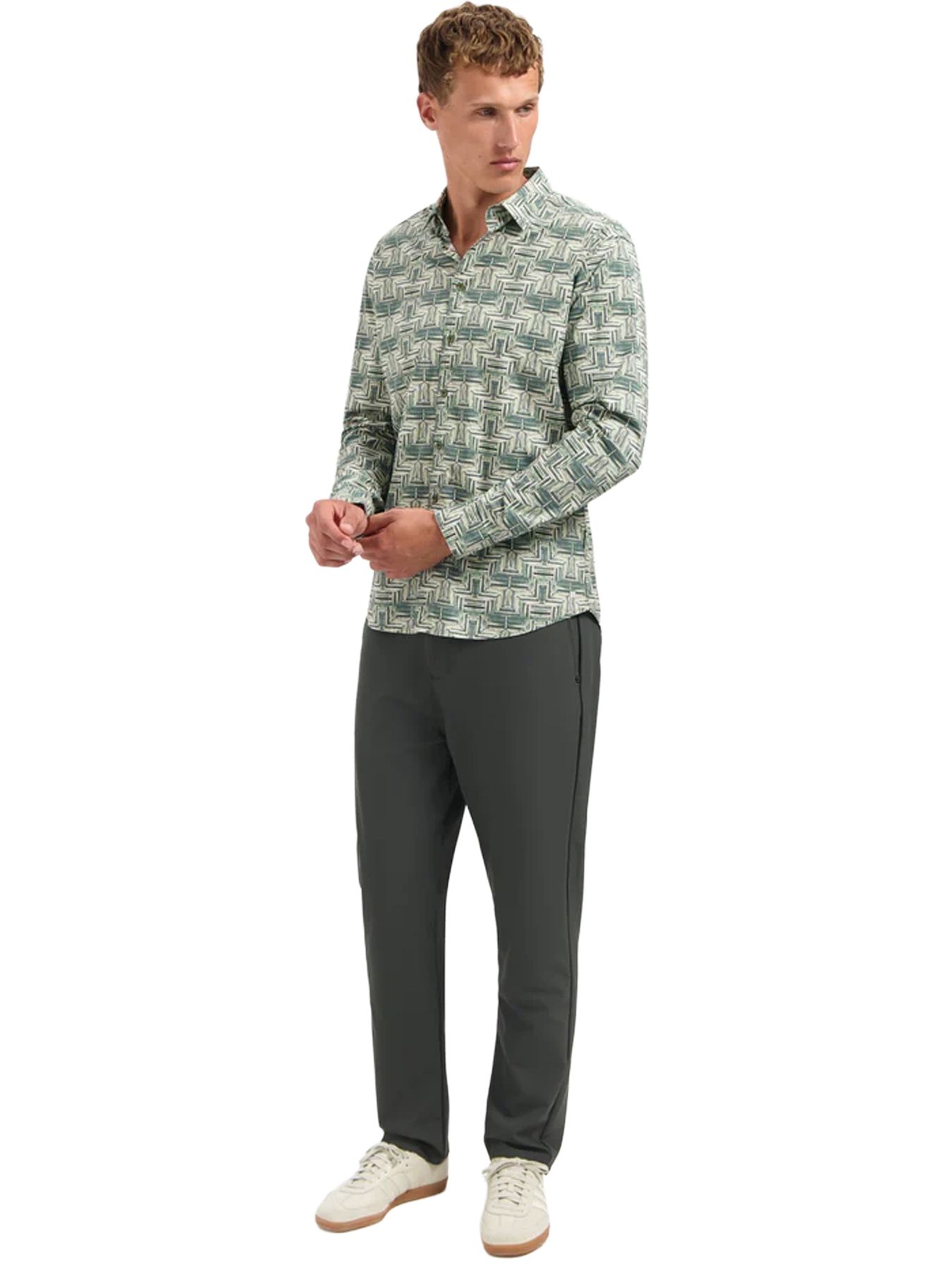 No Excess Shirt Stretch Allover Printed 052 dark green 2900159441076