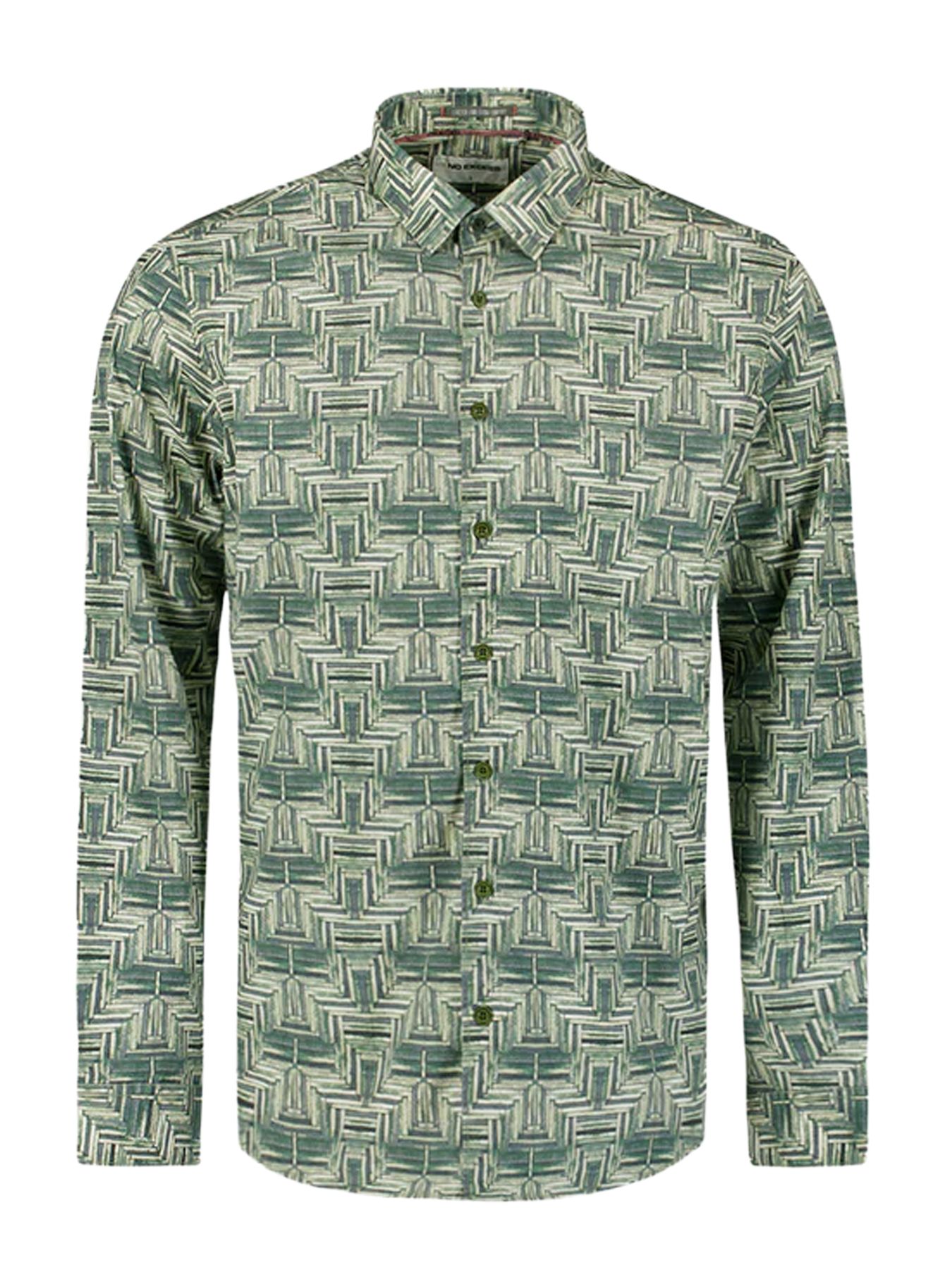 No Excess Shirt Stretch Allover Printed 052 dark green 2900159441076