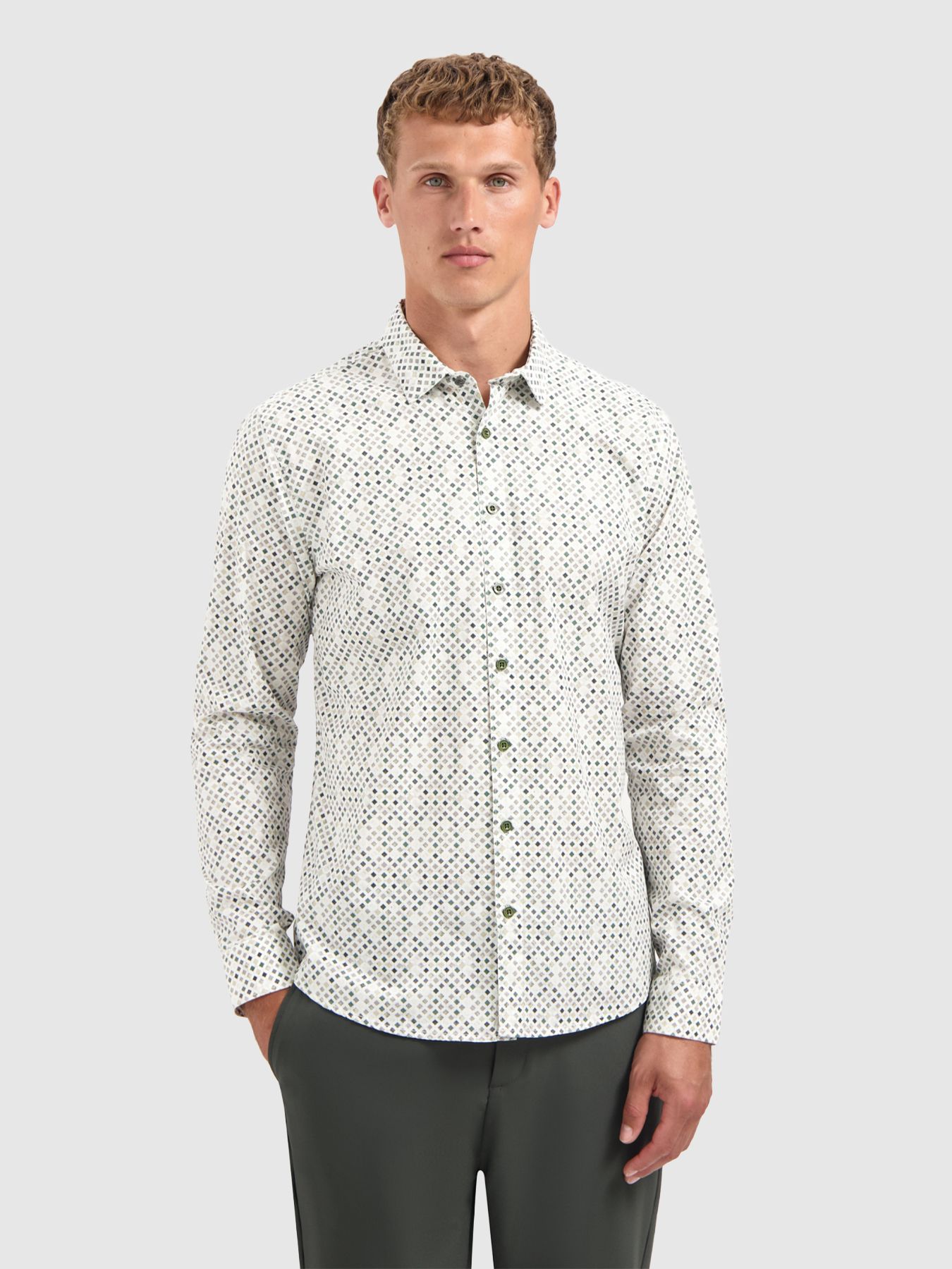 No Excess Shirt Stretch Allover Printed 052 dark green 2900159442080