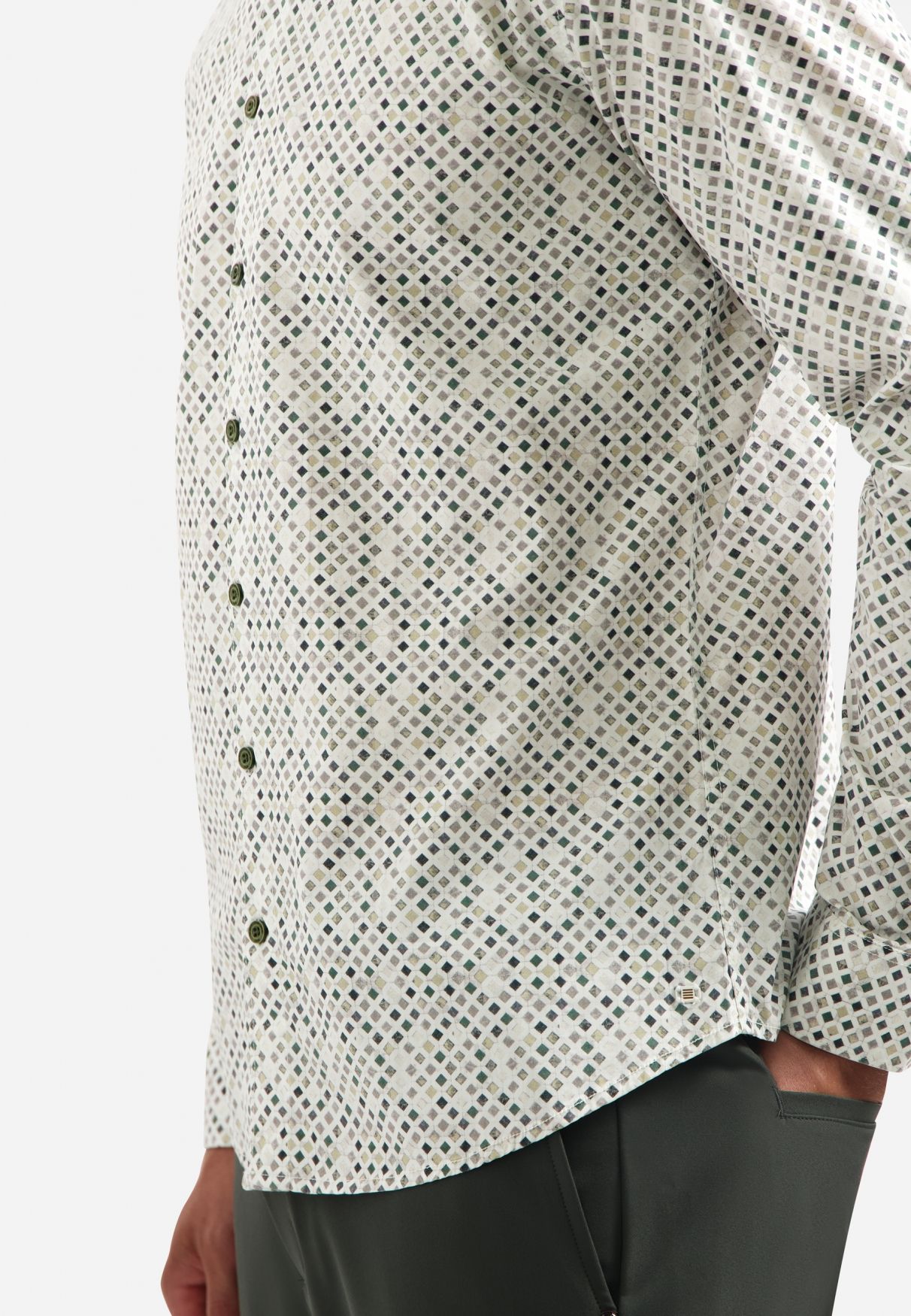 No Excess Shirt Stretch Allover Printed 052 dark green 2900159442042