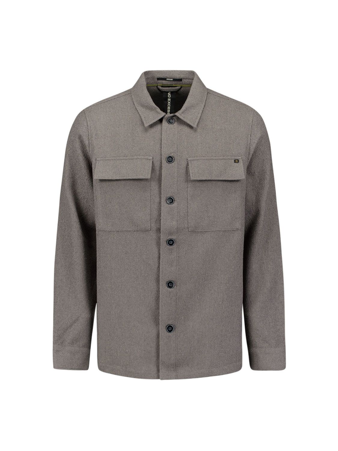No Excess Overshirt Full Button Stretch 021 grey 00114753-EKA14000100000102