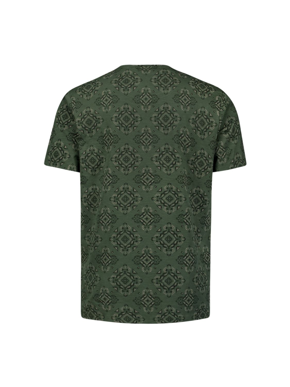 No Excess T-Shirt Crewneck Allover Printed Garment Dyed Slub 052 dark green 2900159445067