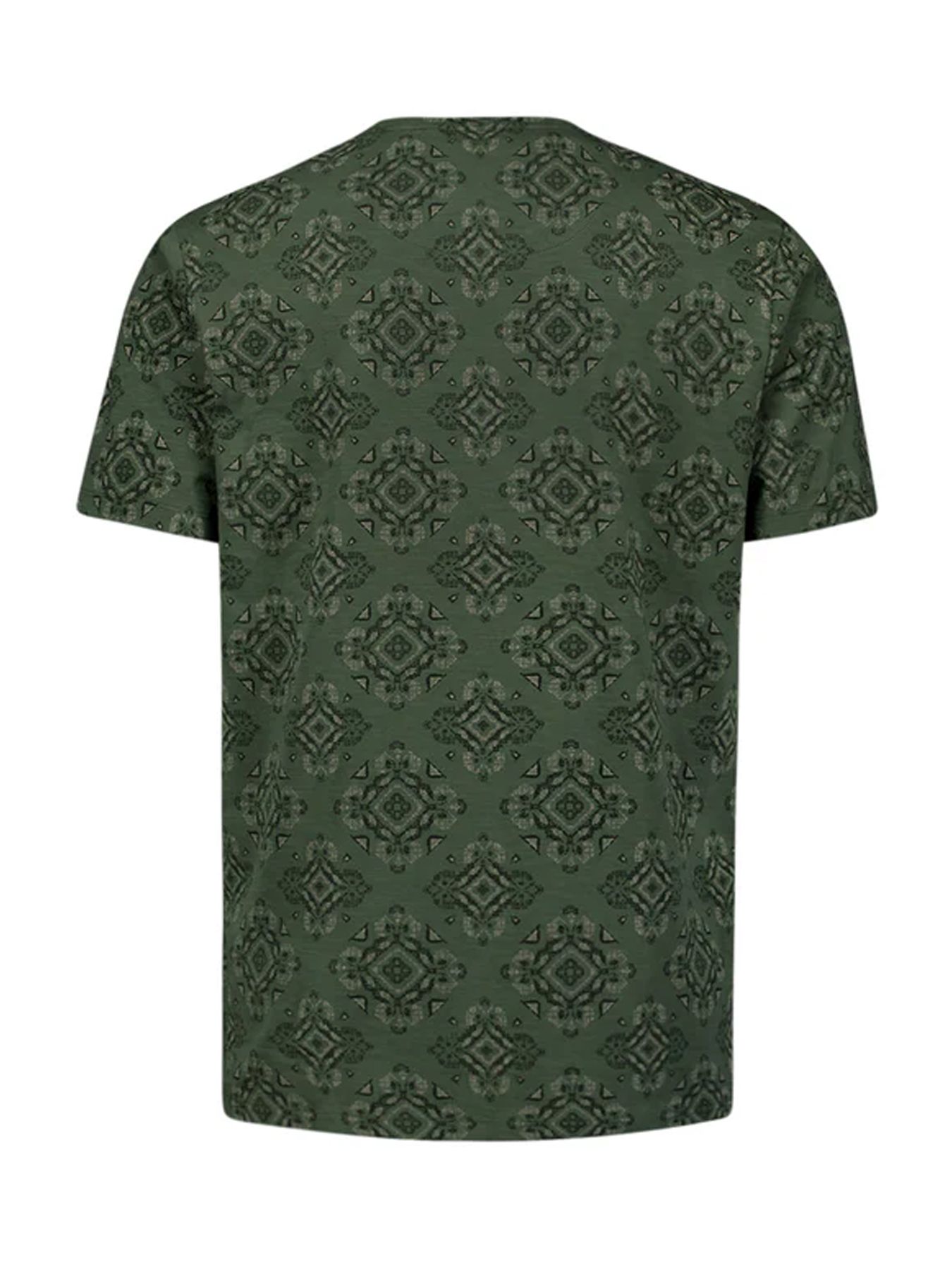 No Excess T-Shirt Crewneck Allover Printed Garment Dyed Slub 052 dark green 2900159445067