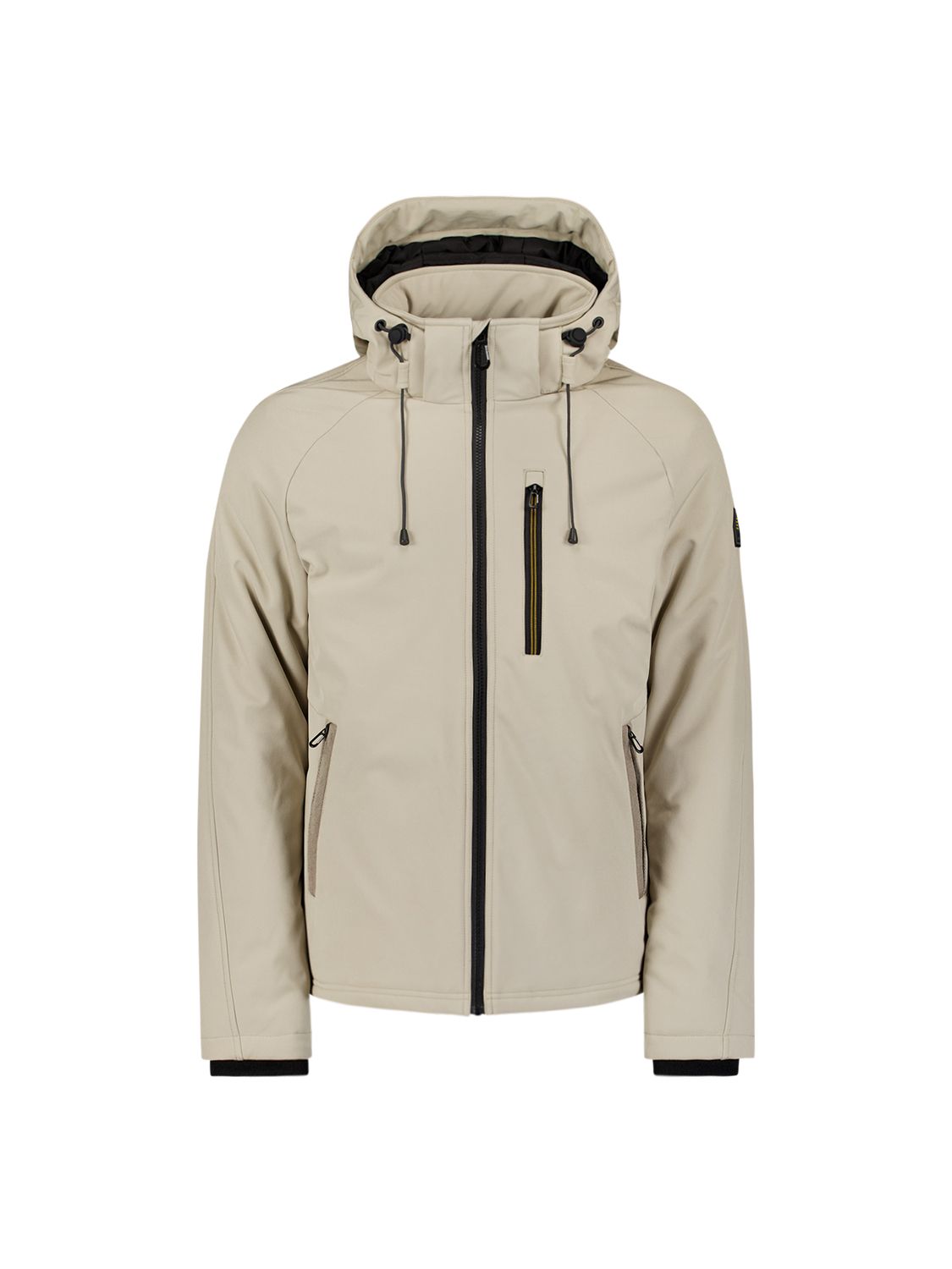 No Excess Jacket Short Fit Hooded Softshell Stretch 014 stone 00114758-EKA14000100000070