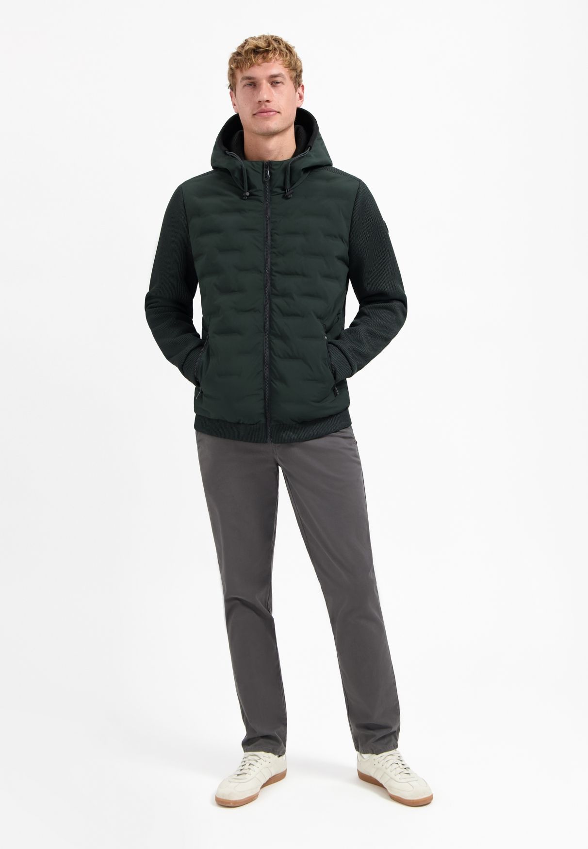 No Excess Jacket Short Fit Sealed Hooded Knitted Mix 124 dark steel 2900159454083