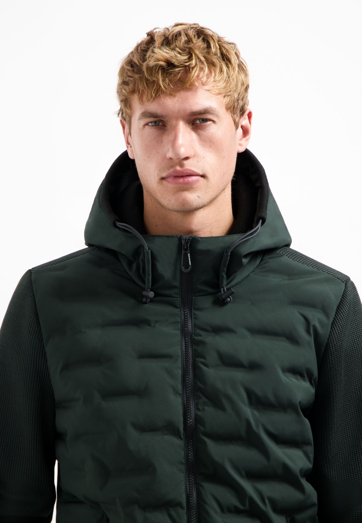 No Excess Jacket Short Fit Sealed Hooded Knitted Mix 124 dark steel 2900159454083