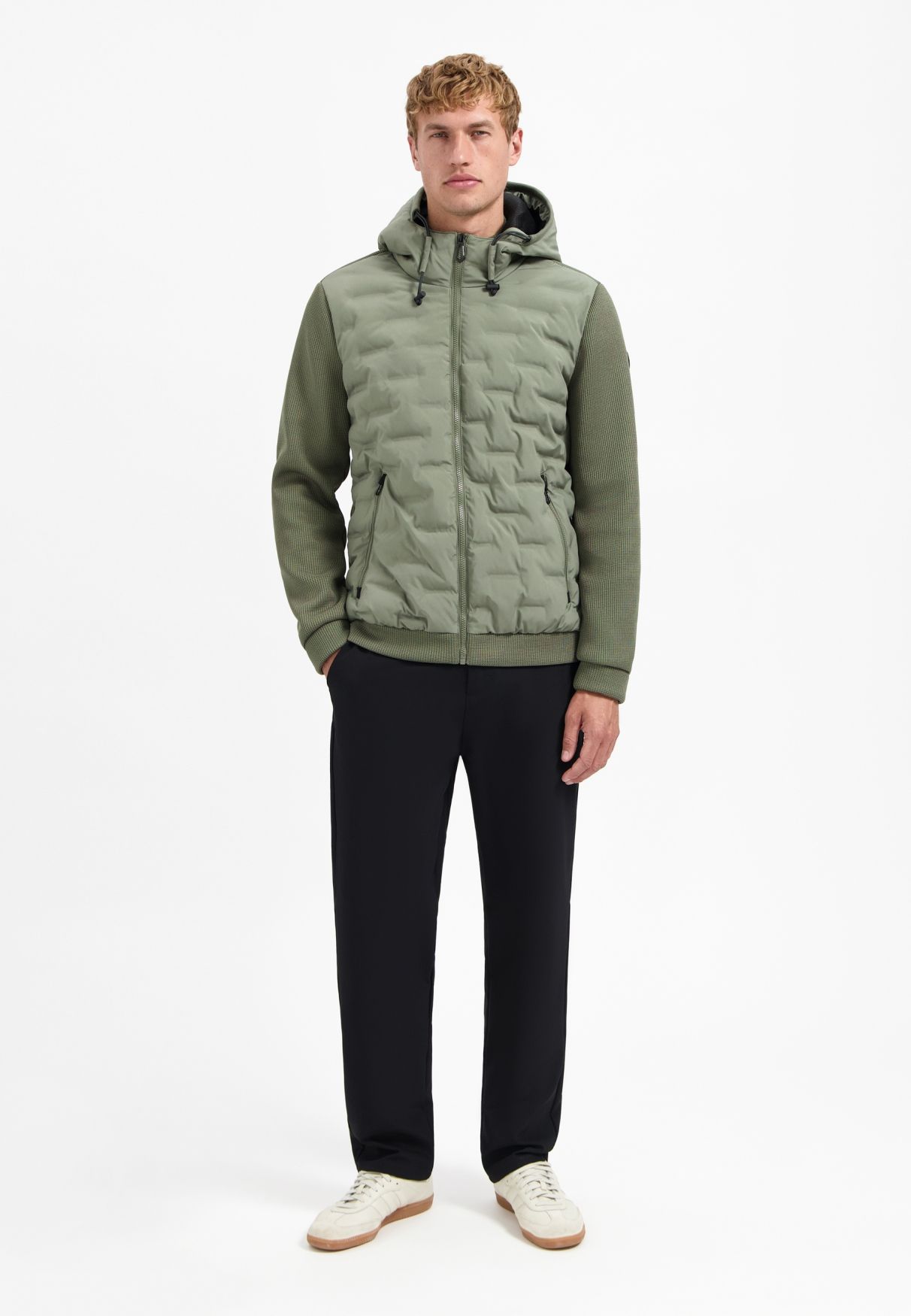 No Excess Jacket Short Fit Sealed Hooded Knitted Mix 123 steel 2900159453079