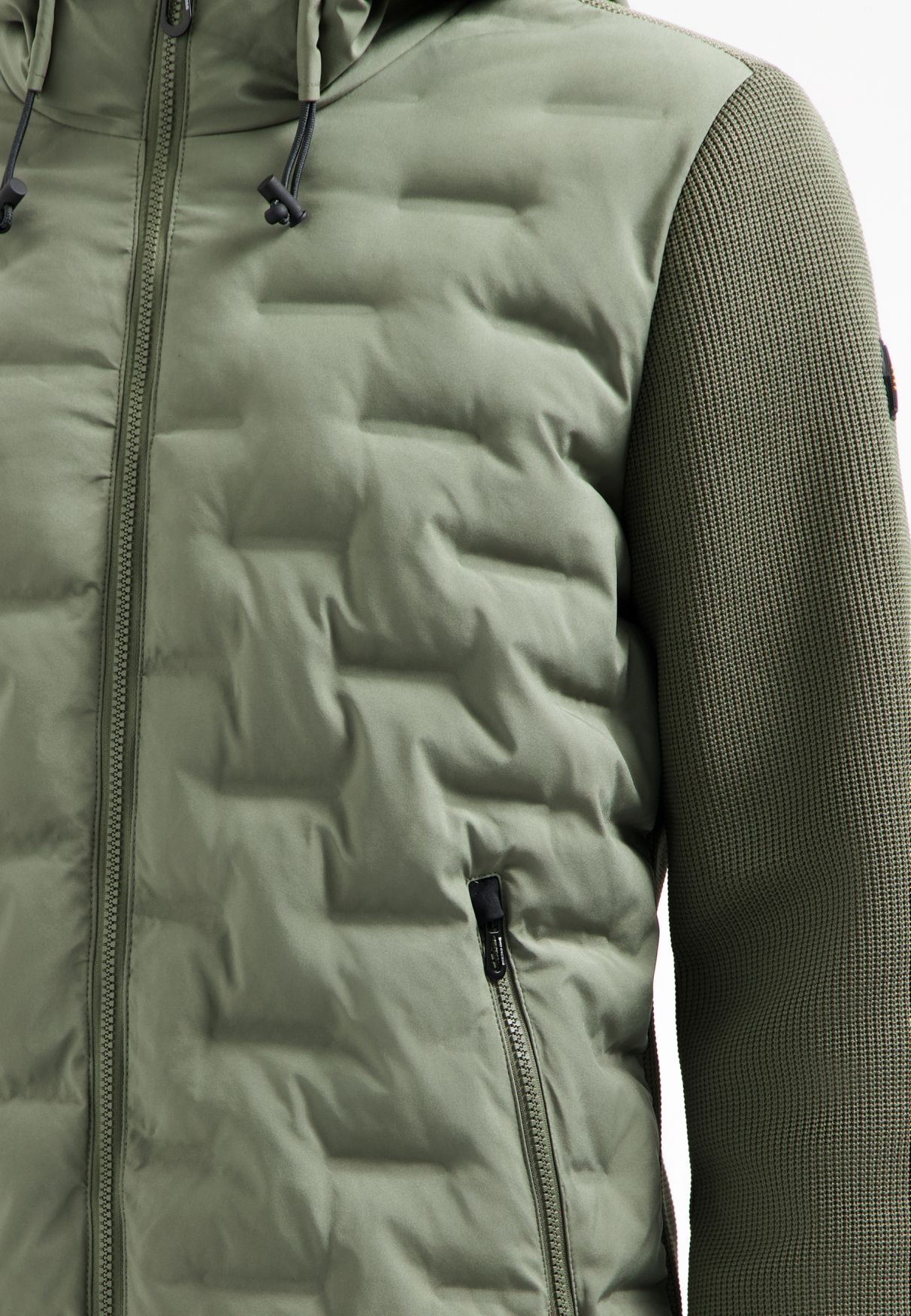 No Excess Jacket Short Fit Sealed Hooded Knitted Mix 123 steel 2900159453079