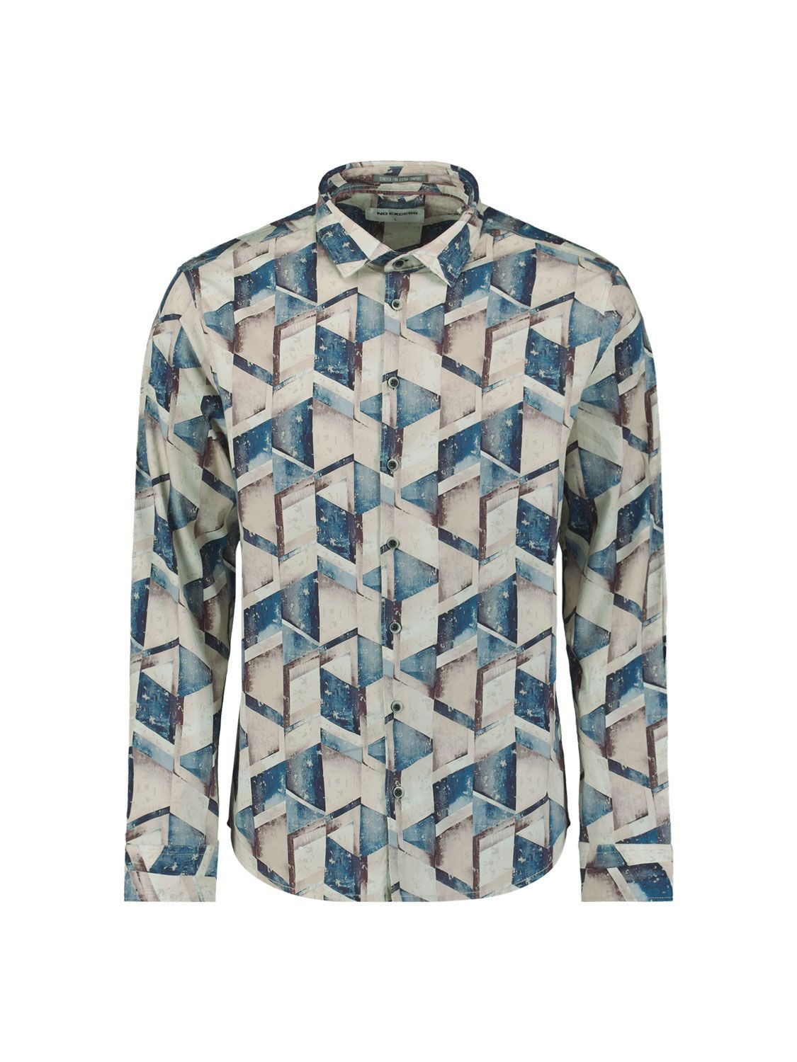 No Excess Shirt Stretch Allover Printed 078 night 00114761-EKA14000100000065