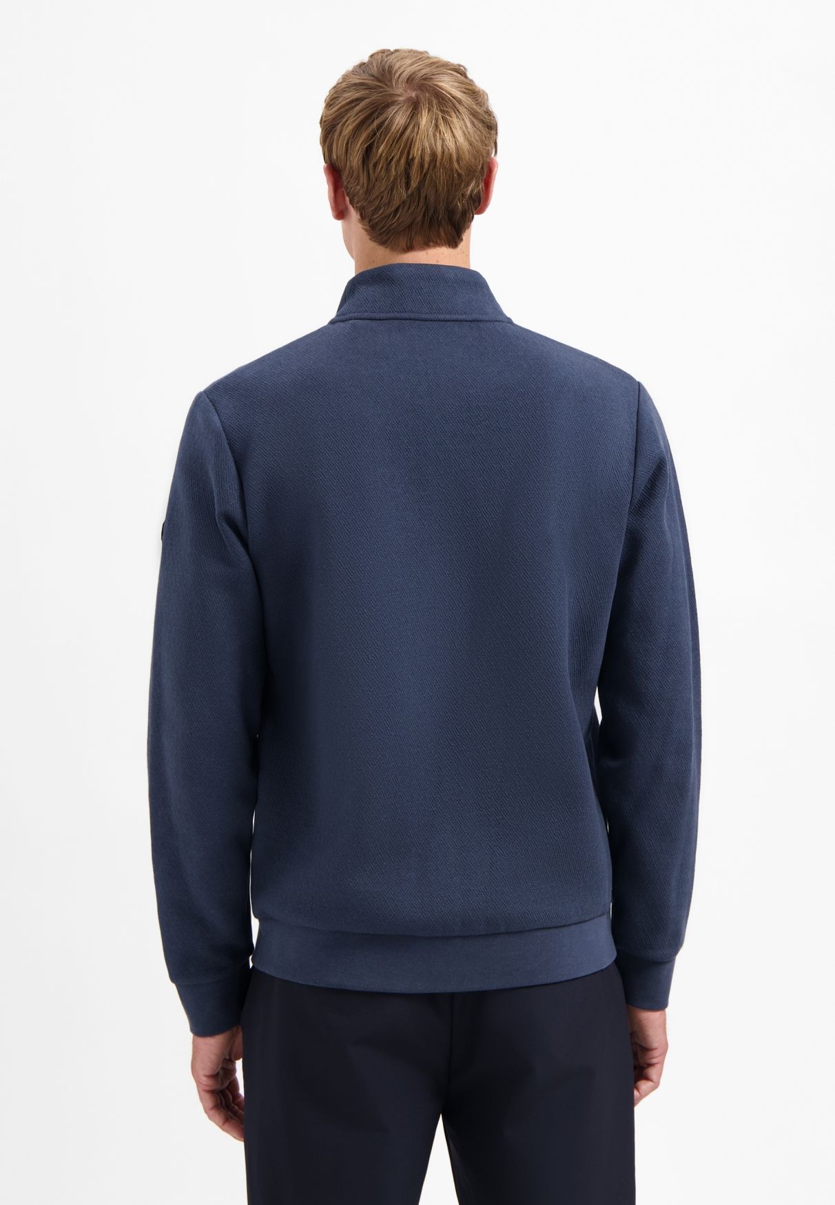No Excess Sweater Full Zip Stand Up-Collar Relief 078 night 2900159458081