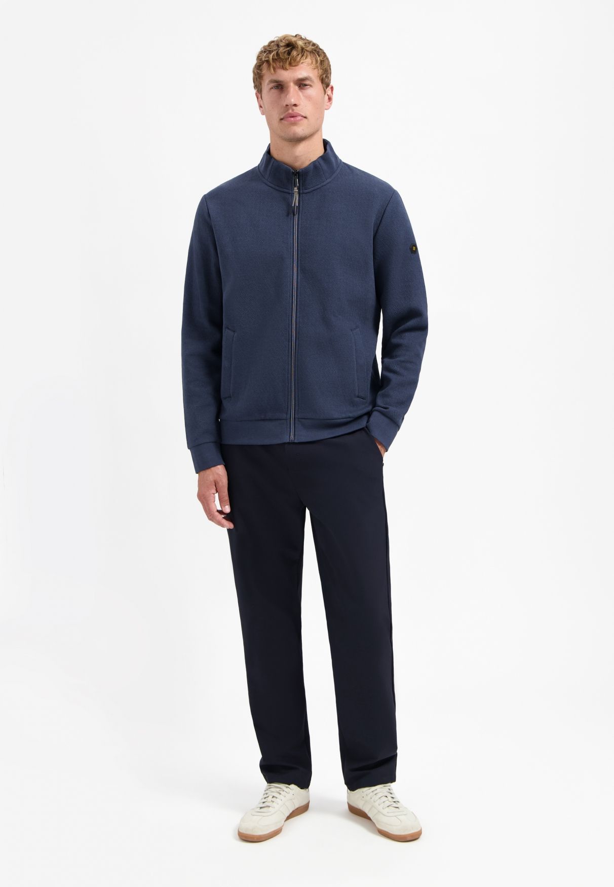 No Excess Sweater Full Zip Stand Up-Collar Relief 078 night 2900159458081