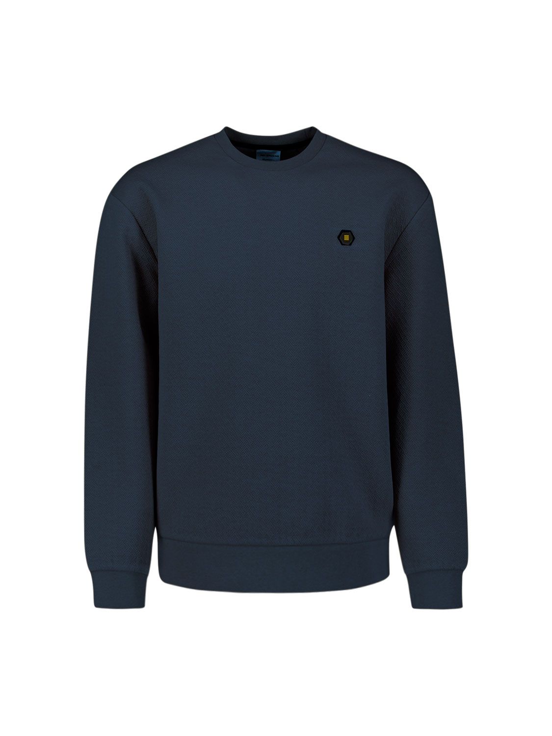 No Excess Sweater Crewneck Relief Melange 078 night 00114764-EKA14000100000065