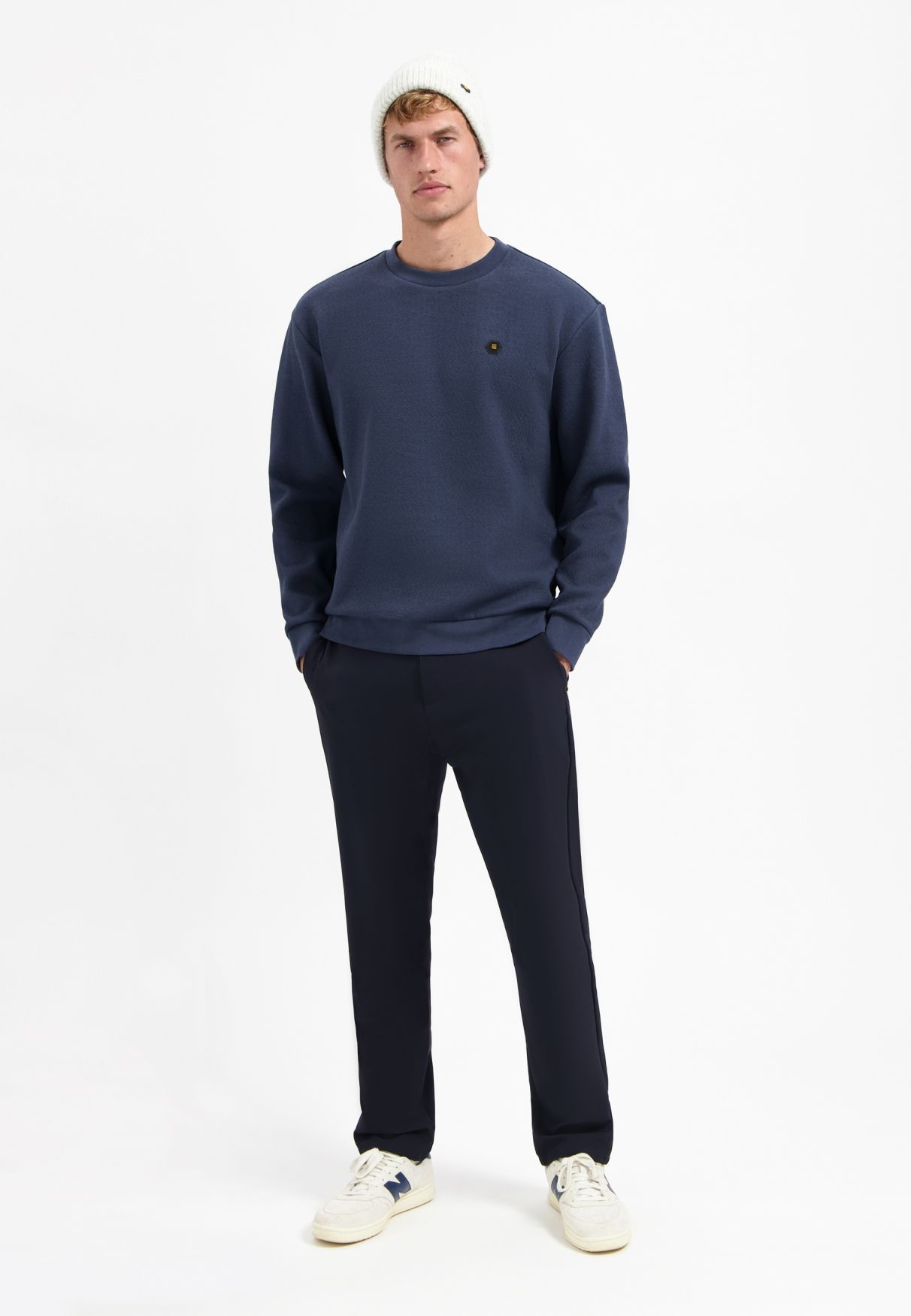 No Excess Sweater Crewneck Relief Melange 078 night 2900159459071