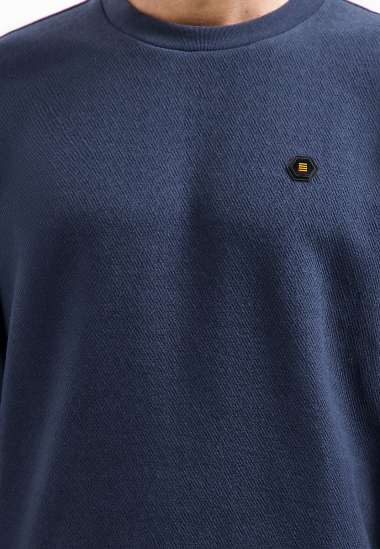 No Excess Sweater Crewneck Relief Melange 078 night 2900159459071