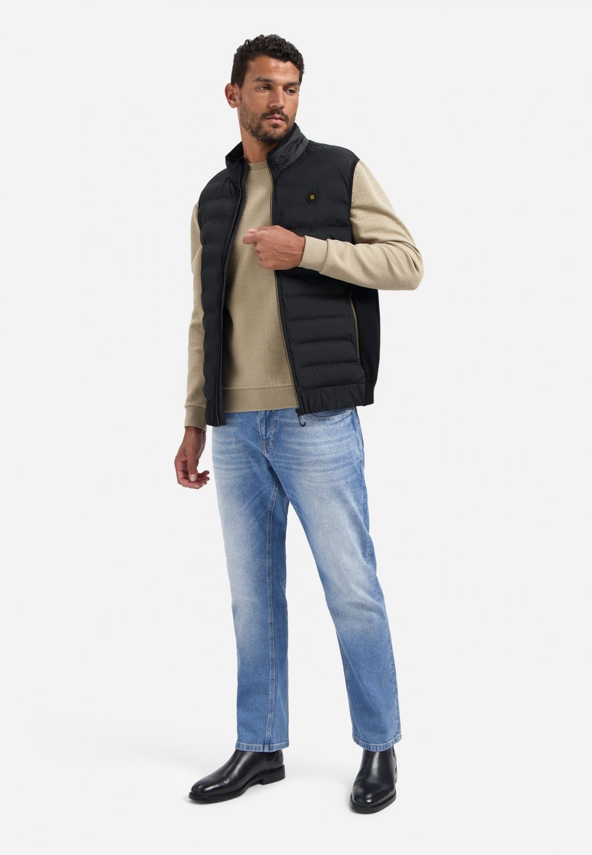 No Excess Sweater Crewneck Relief Melange 015 sand 2900159460084