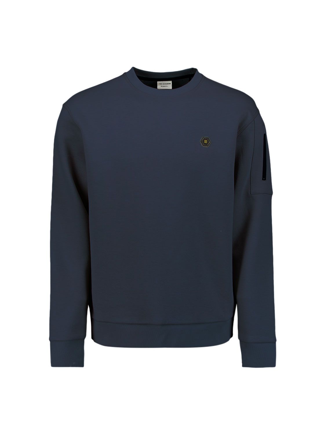 No Excess Sweater Crewneck Brushed inside 078 night 00114765-EKA14000100000065