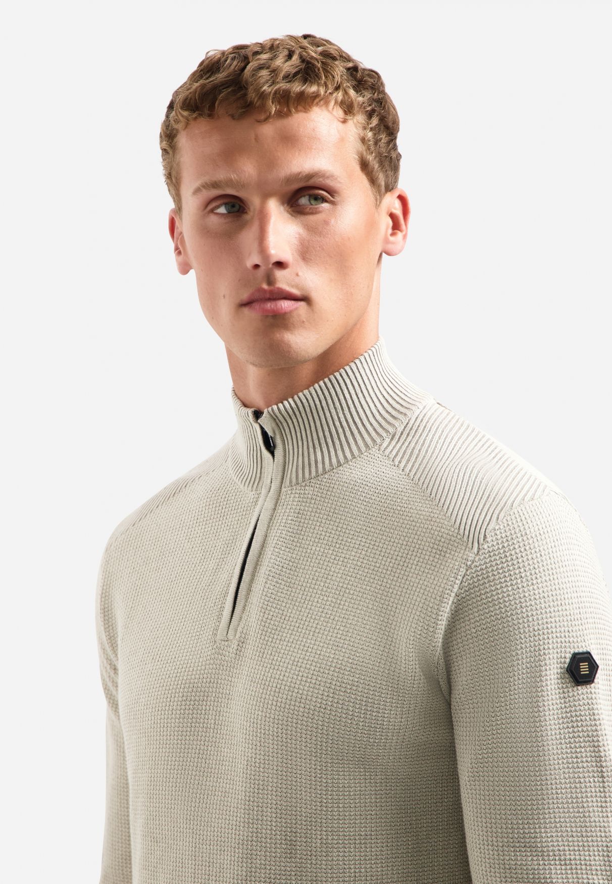 No Excess Pullover Half Zip Plated Structure Knit 013 kit 2900159464075