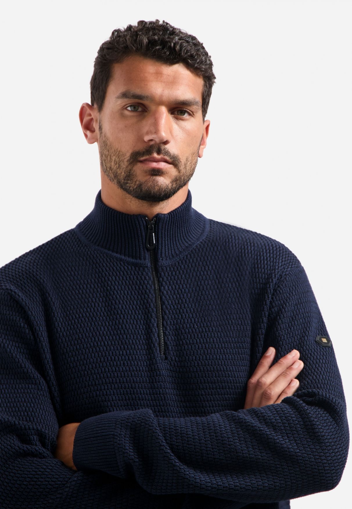 No Excess Pullover Half Zipper 2 Coloured Melange 078 night 2900159468080