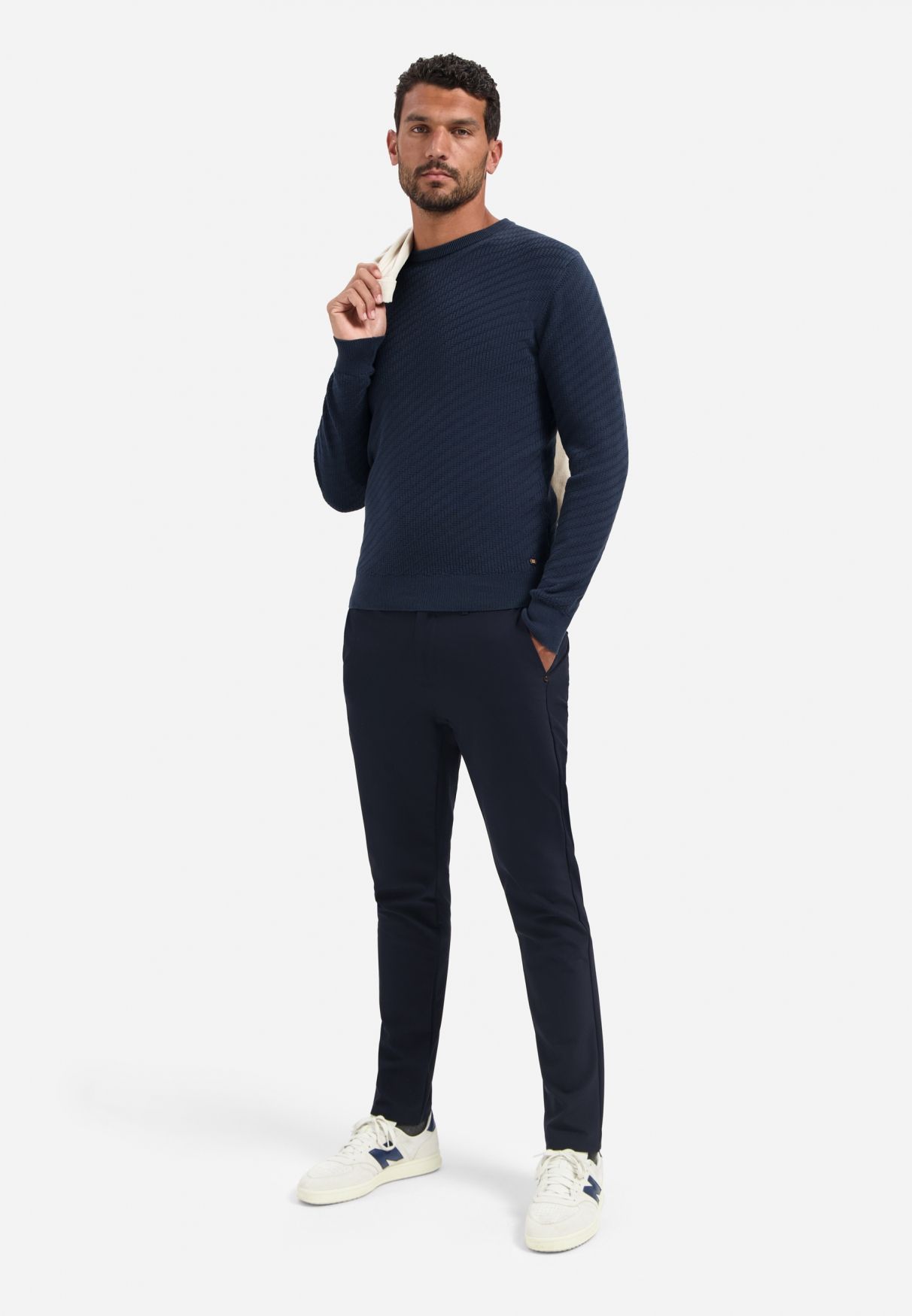 No Excess Pullover Crewneck Jacquard Solid 078 night 2900159469063