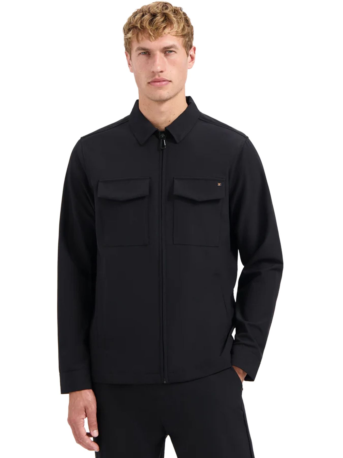 No Excess Overshirt Full Zipper Stretch Sedoc 020 black 2900159472049