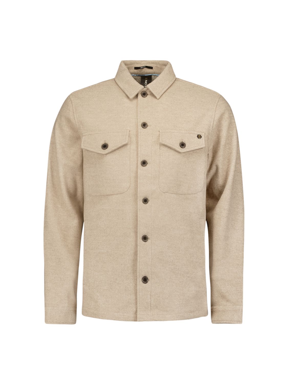 No Excess Overshirt Button Closure Melange 043 khaki 00114773-EKA14000100000085
